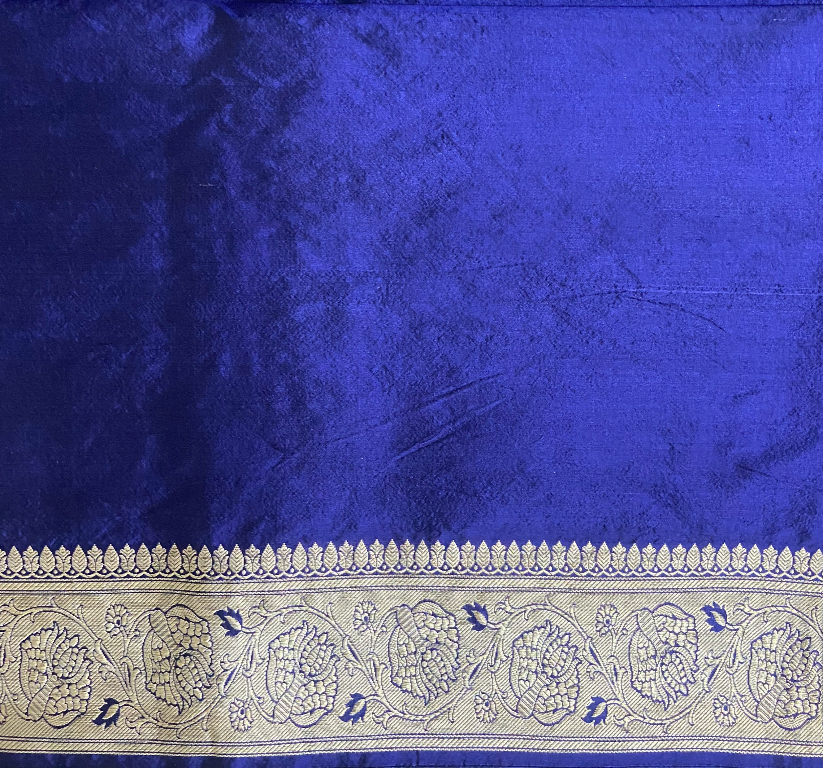 Royal  Blue Katan Silk Handwoven Banaras Saree