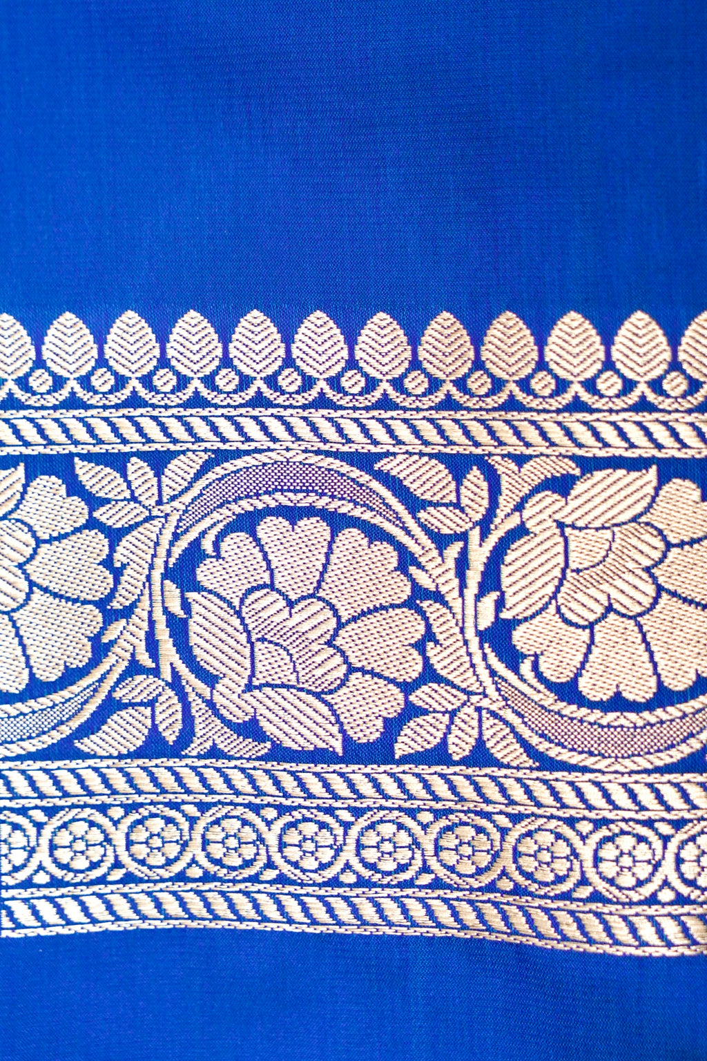ROYAL INDIGO BLUE BANARASI MASHRU KATAN SILK SAREE
