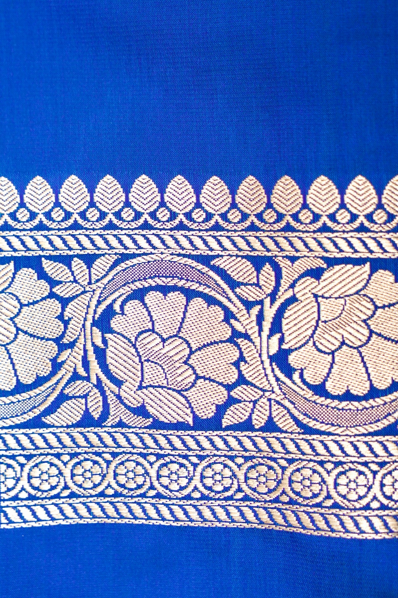 ROYAL INDIGO BLUE BANARASI MASHRU KATAN SILK SAREE