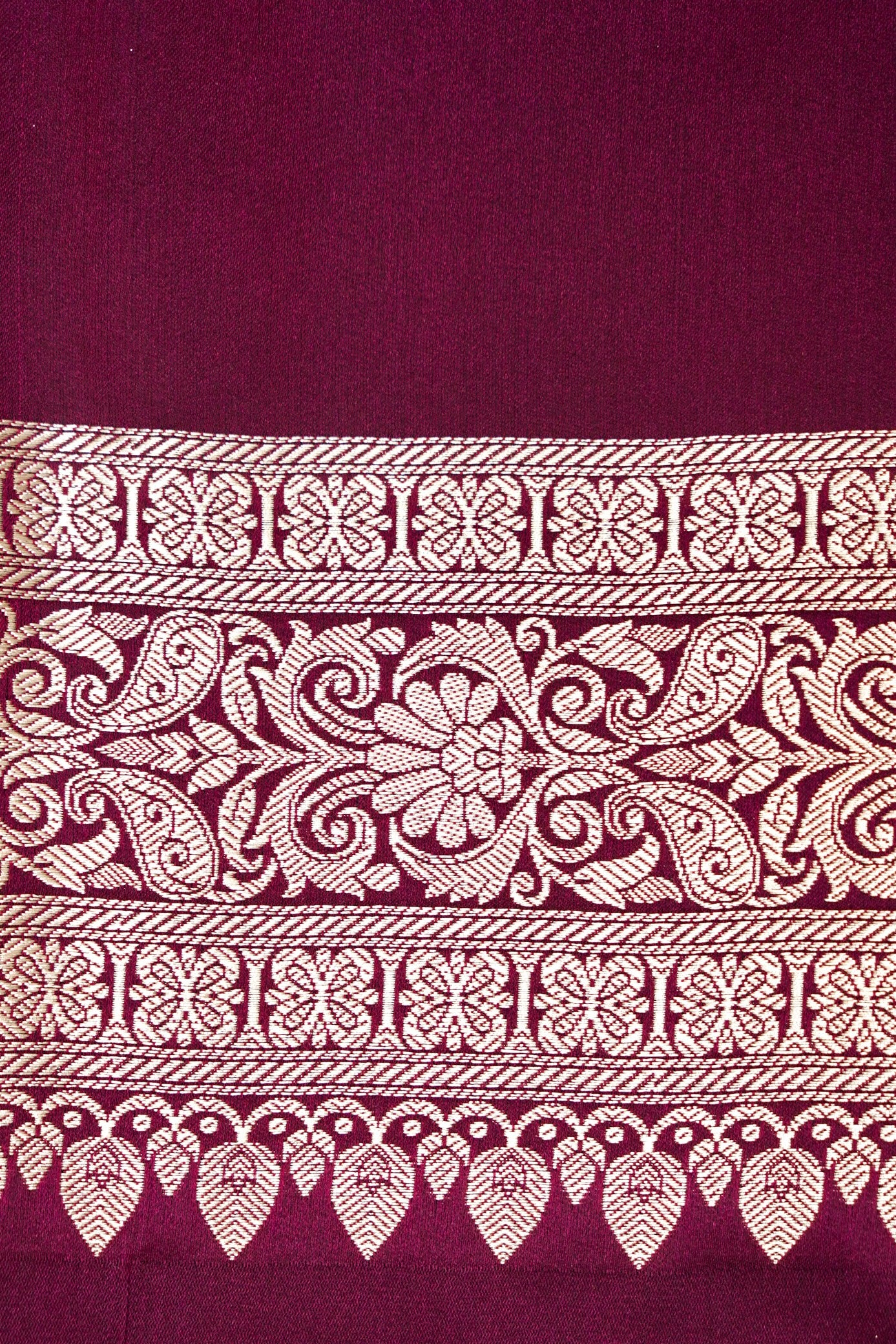 WINE BERRY BANARASI MASHRU KATAN SILK SAREE