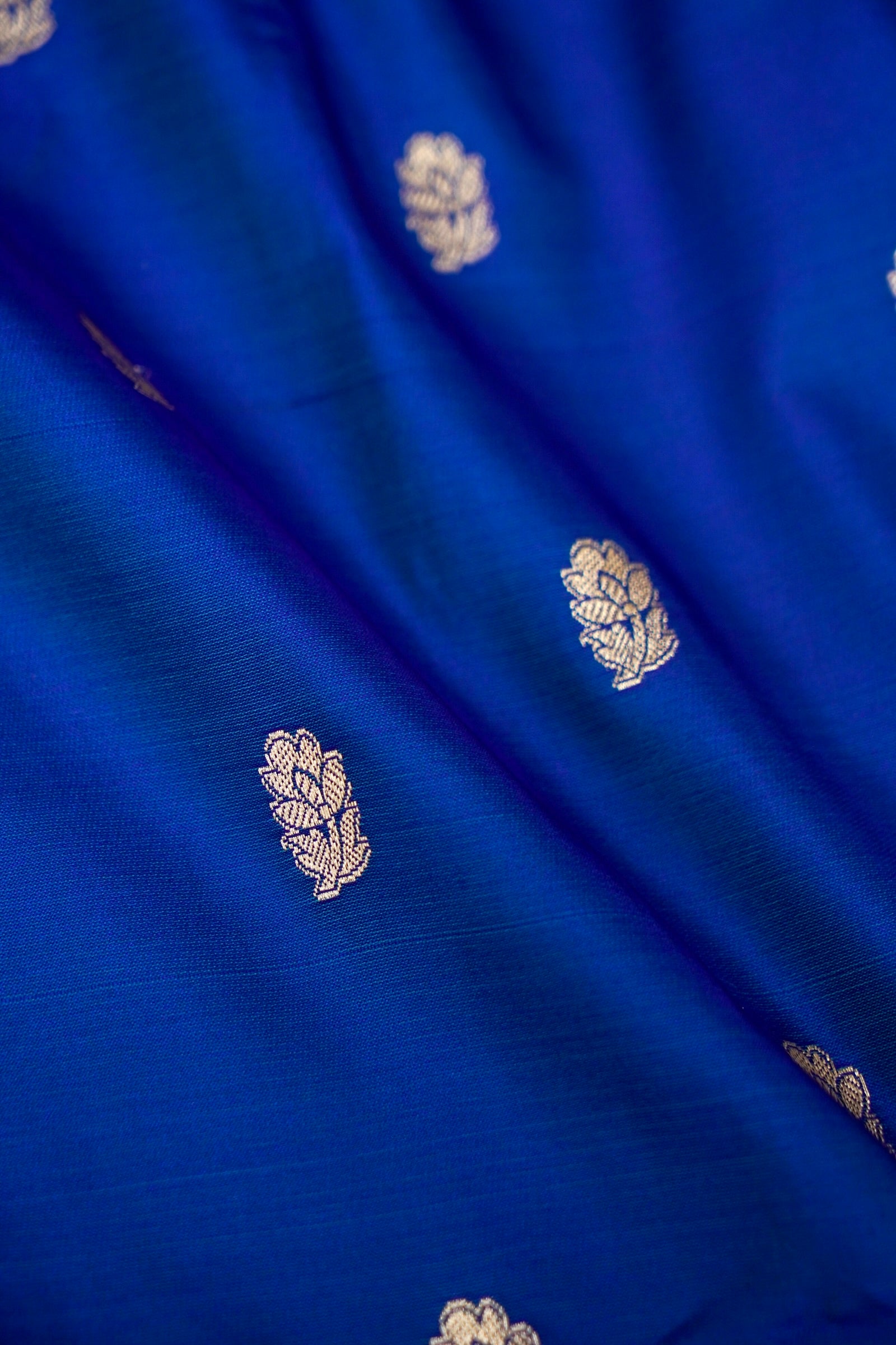 MIDNIGHT ROYAL BLUE BANARASI MASHRU KATAN SILK SAREE