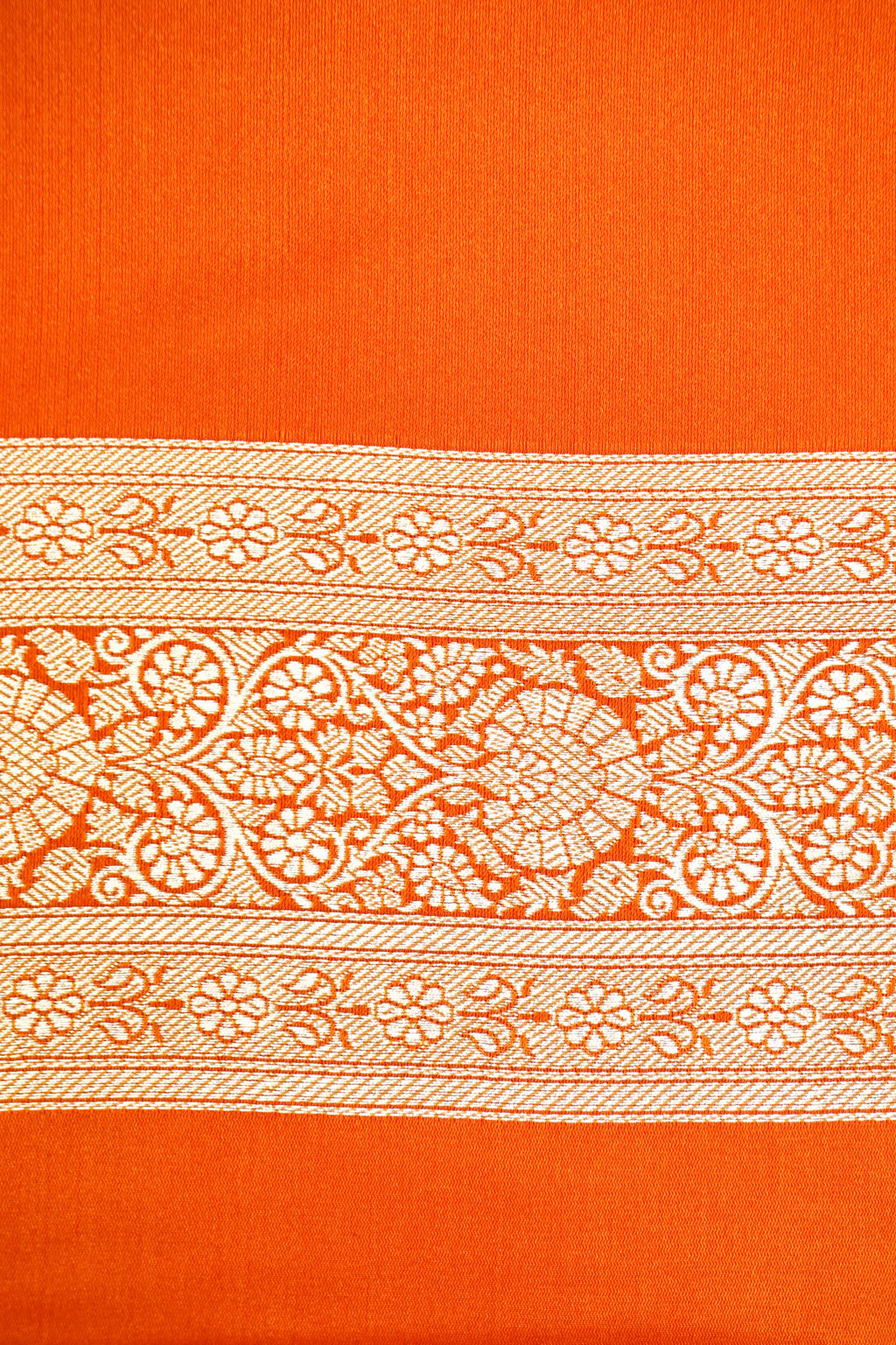 ROYAL KESAR ORANGE BANARASI MASHRU KATAN SILK SAREE