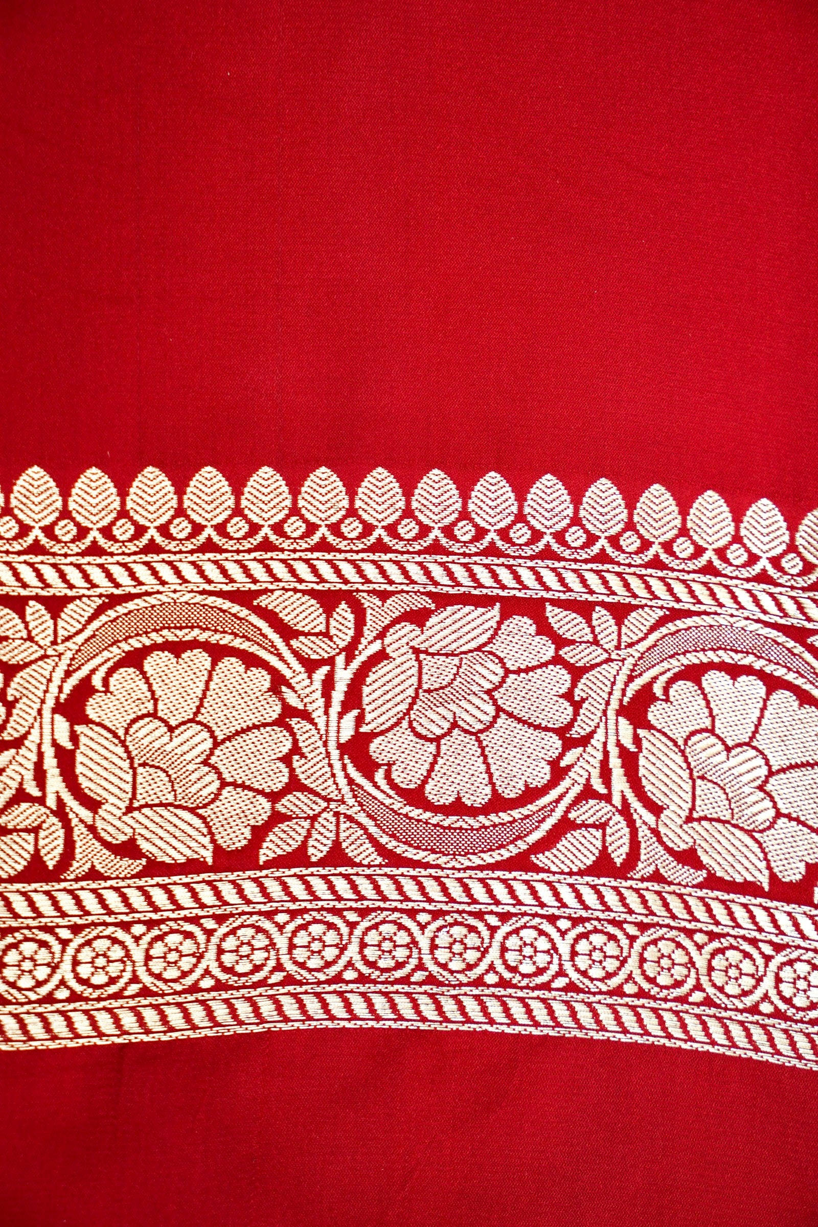 ROYAL RED BANARASI MASHRU KATAN SILK SAREE