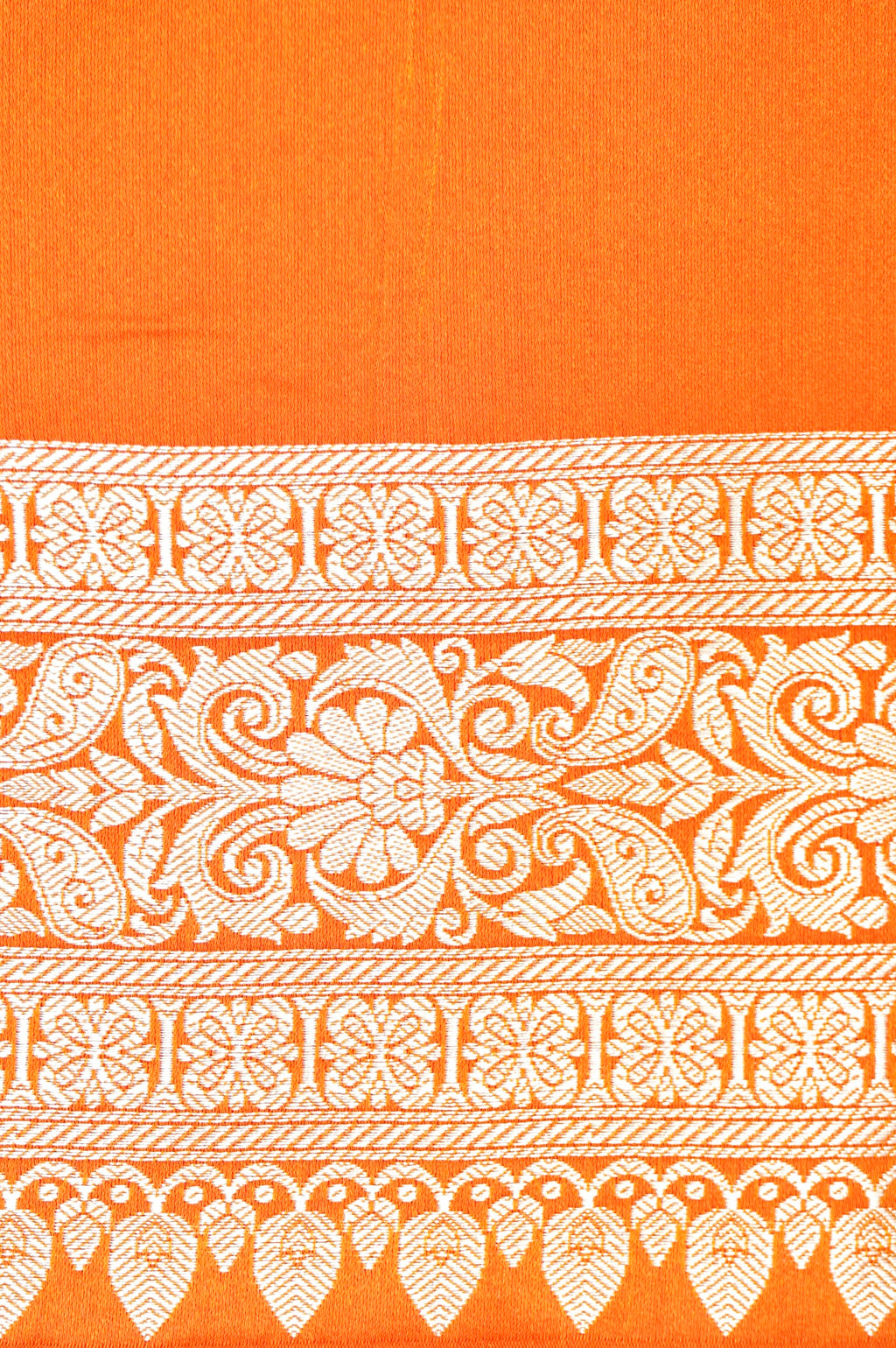 SUNSET KESARI BANARASI MASHRU KATAN SILK SAREE