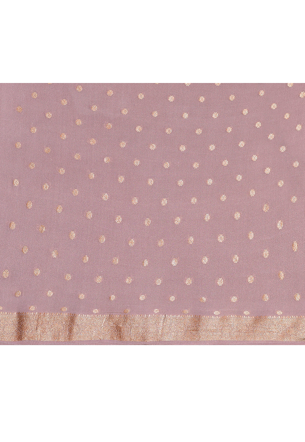 Coca Brown Pure Banarasi Crape Chiffon Silk Saree