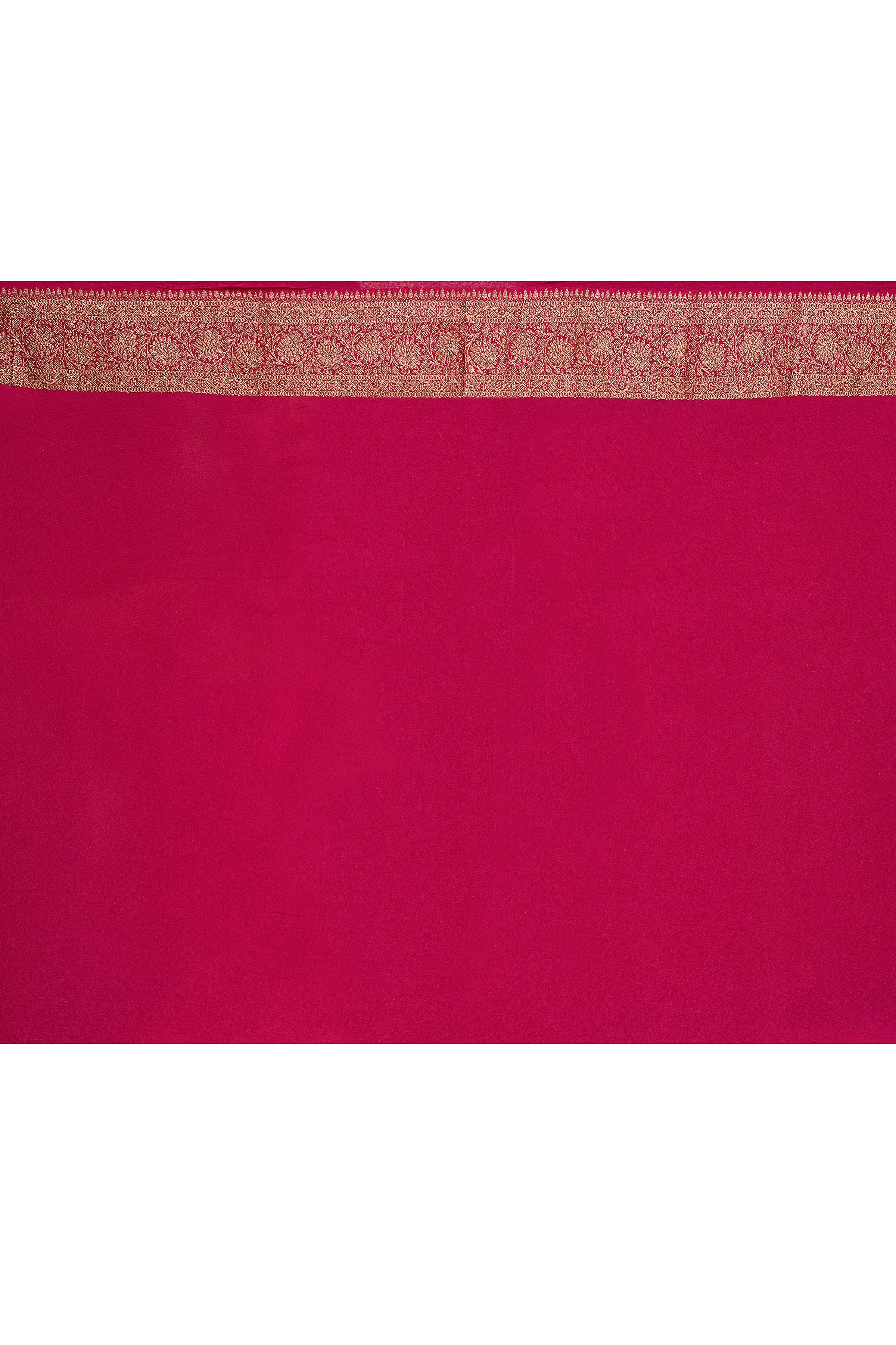 Royal Blue Banarasi Crape Chiffon Silk Saree