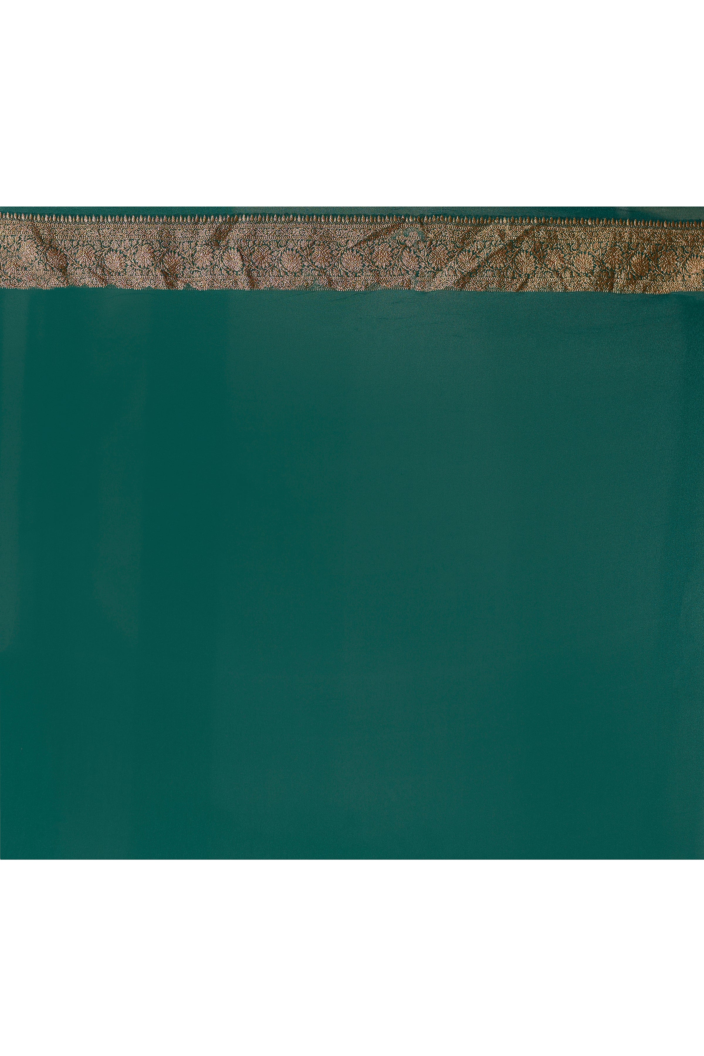 Coca brown Banarasi Crape Chiffon Silk Saree