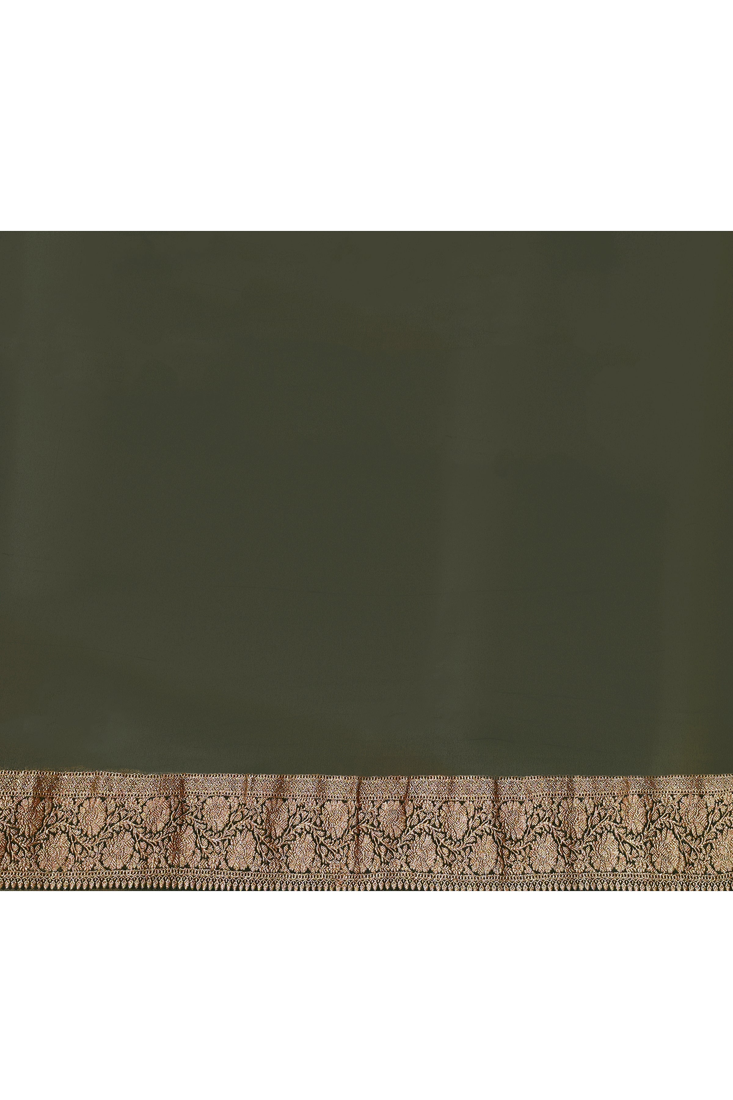 Crimson Red Banarasi Crape Chiffon Silk Saree