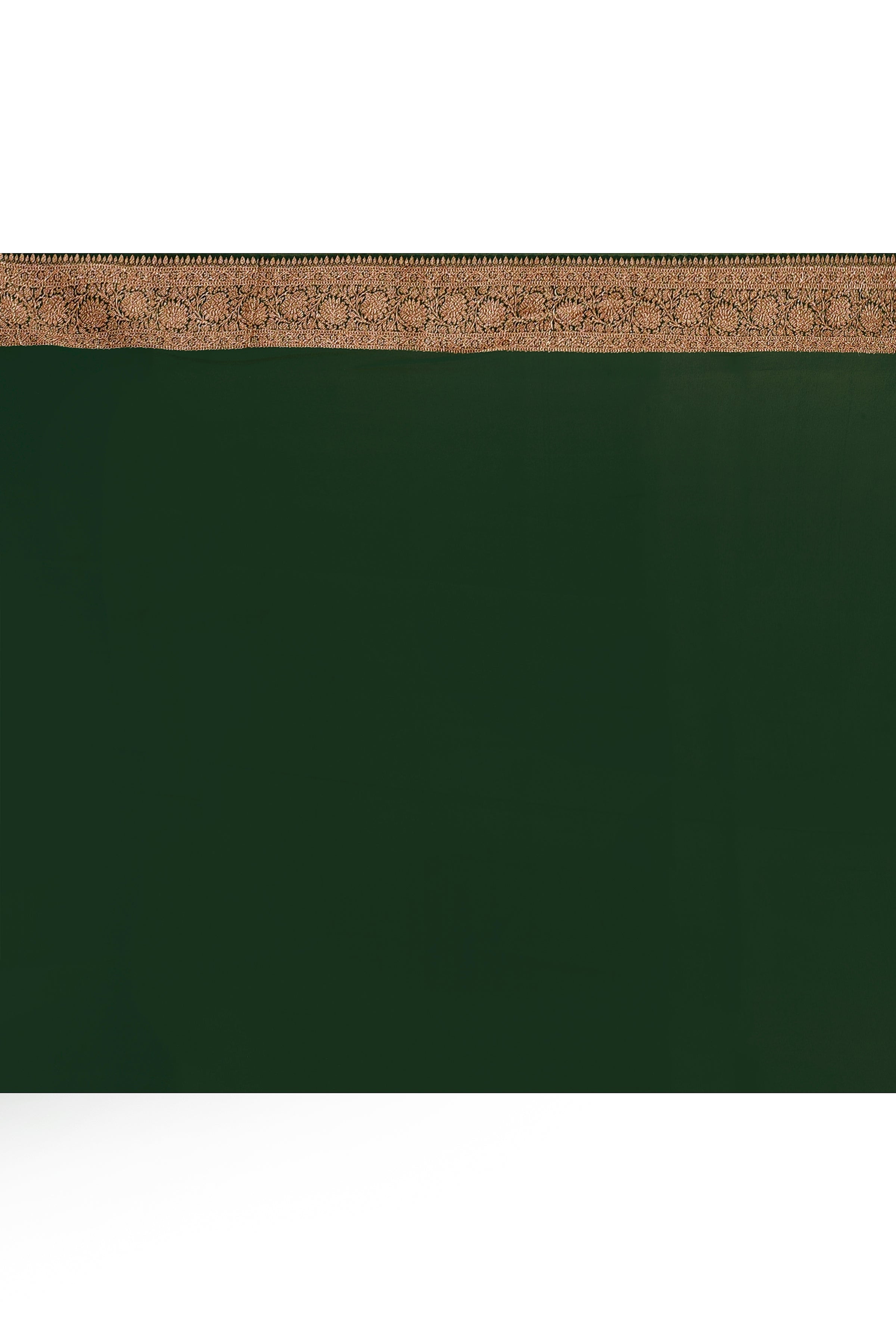 Red Banarasi Crape Chiffon Silk Saree