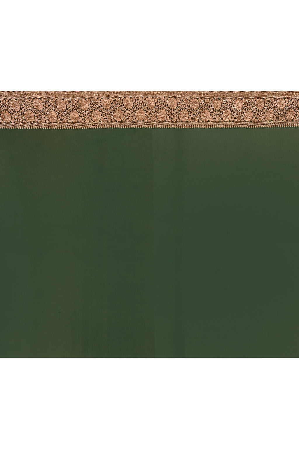 Light Olive Green Banarasi Crape Chiffon Silk Saree