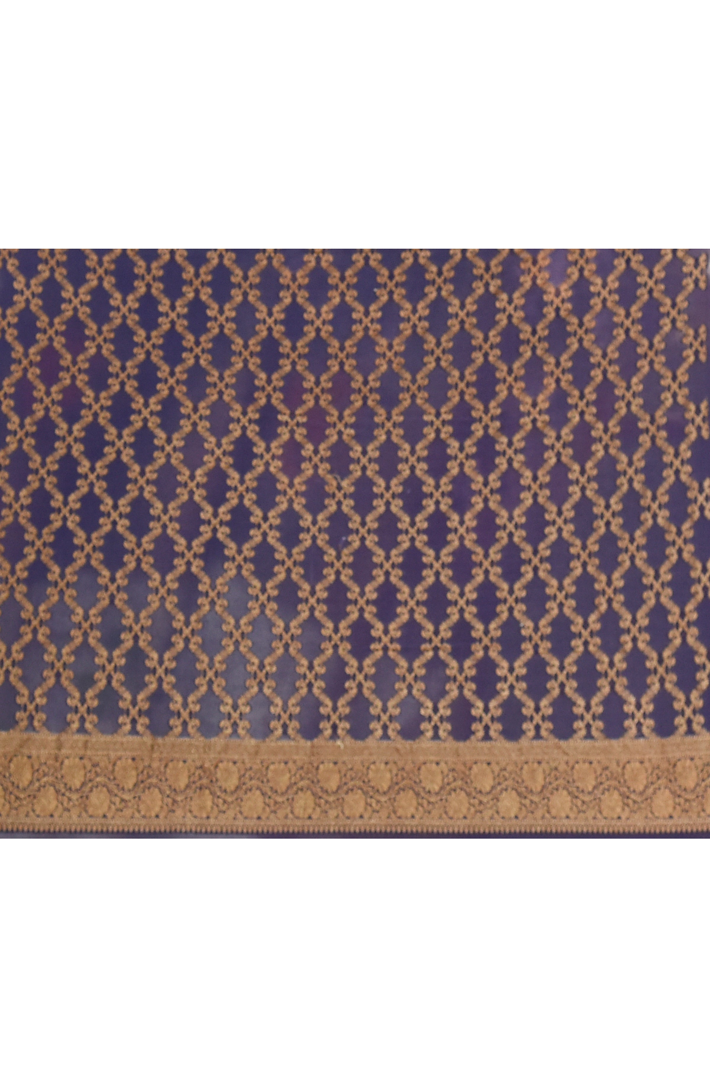 Navy Blue Banarasi Crape Chiffon Silk Saree