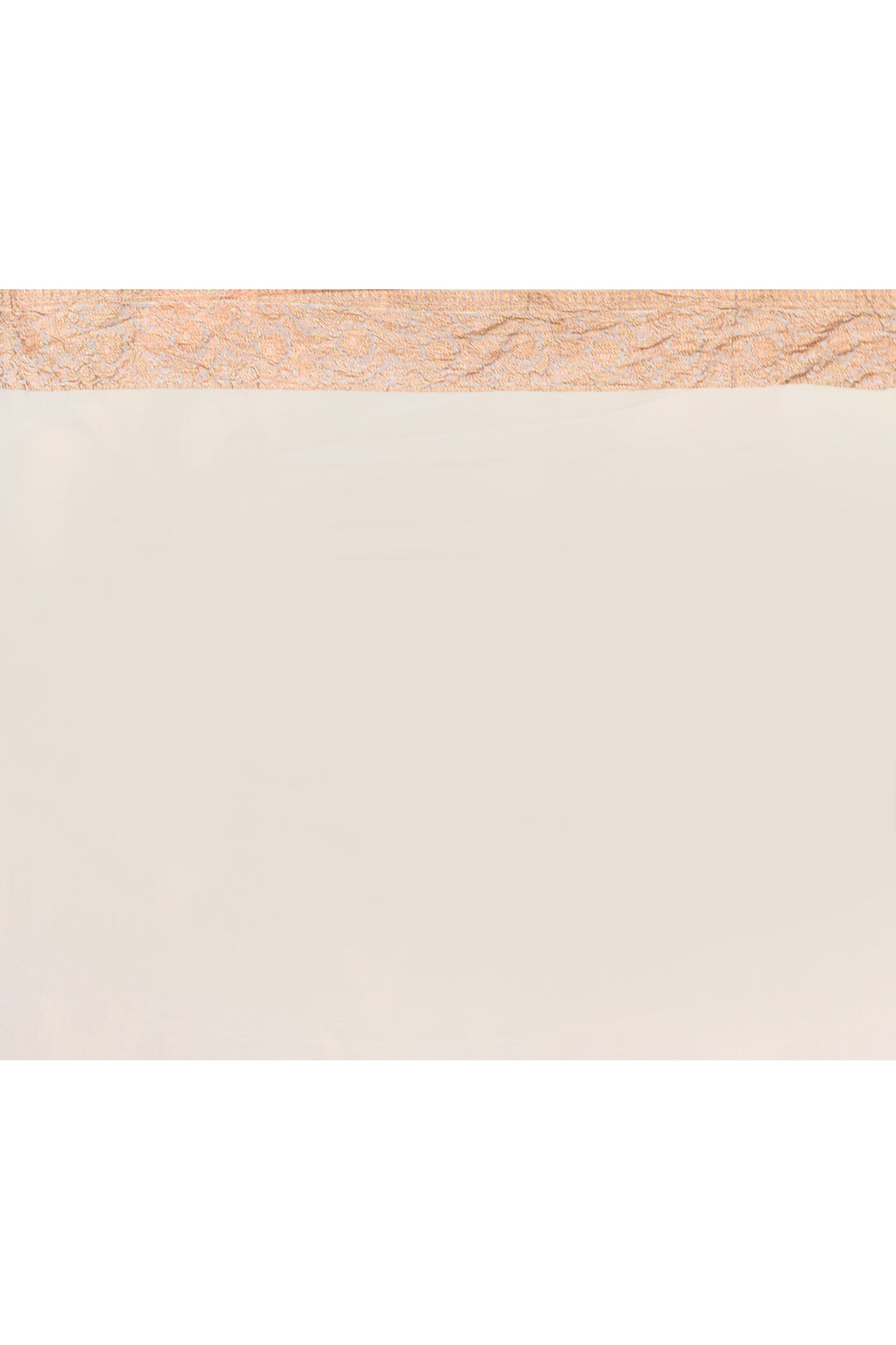 Ivory Banarasi Crape Chiffon Silk Saree