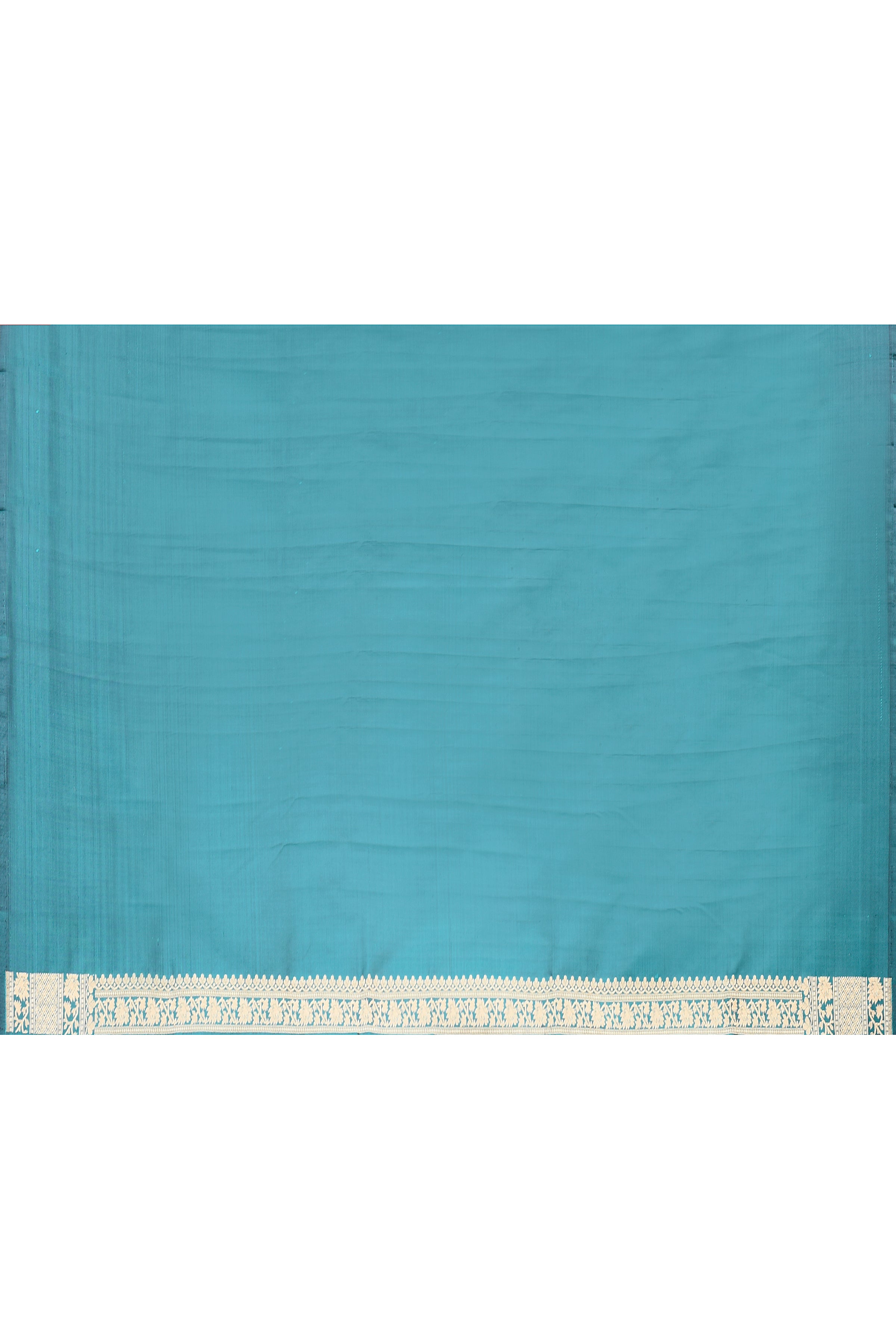 Teal Green Pure Silk Katan Brocade Saree