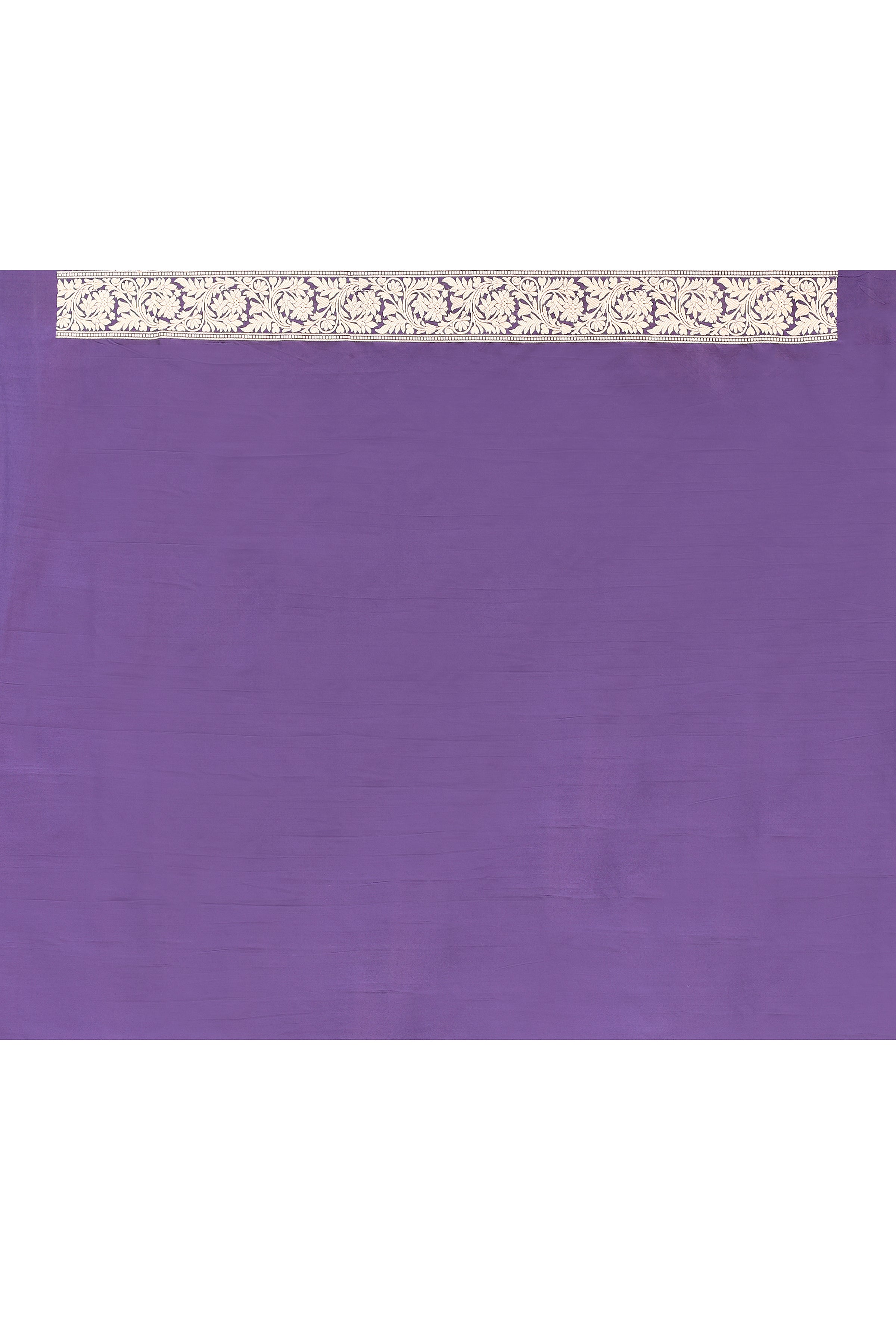 Handwoven Banarasi Katan Silk Saree in Plum Purple