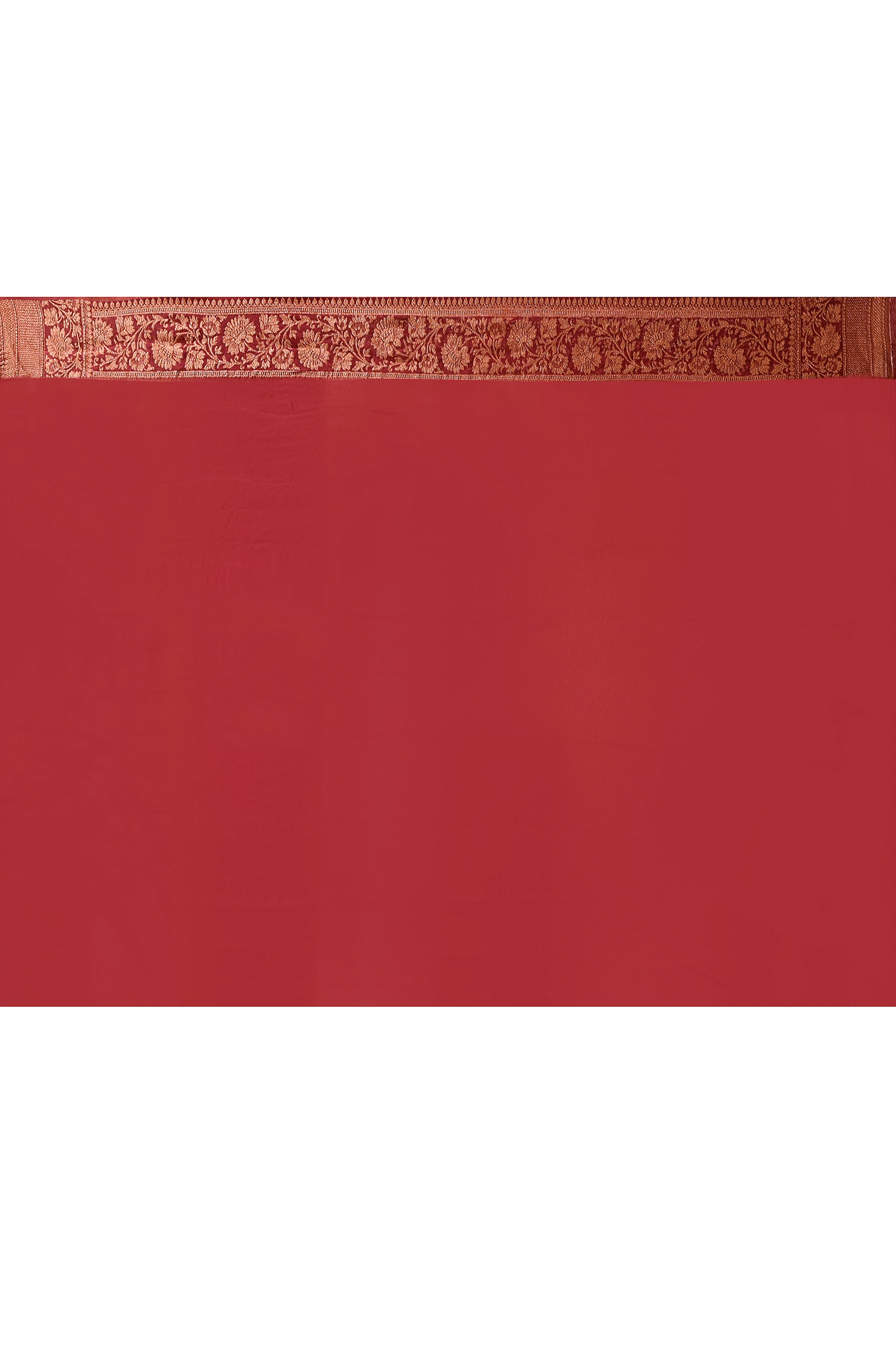 Dark Pink Banarasi Crape Chiffon Silk Saree