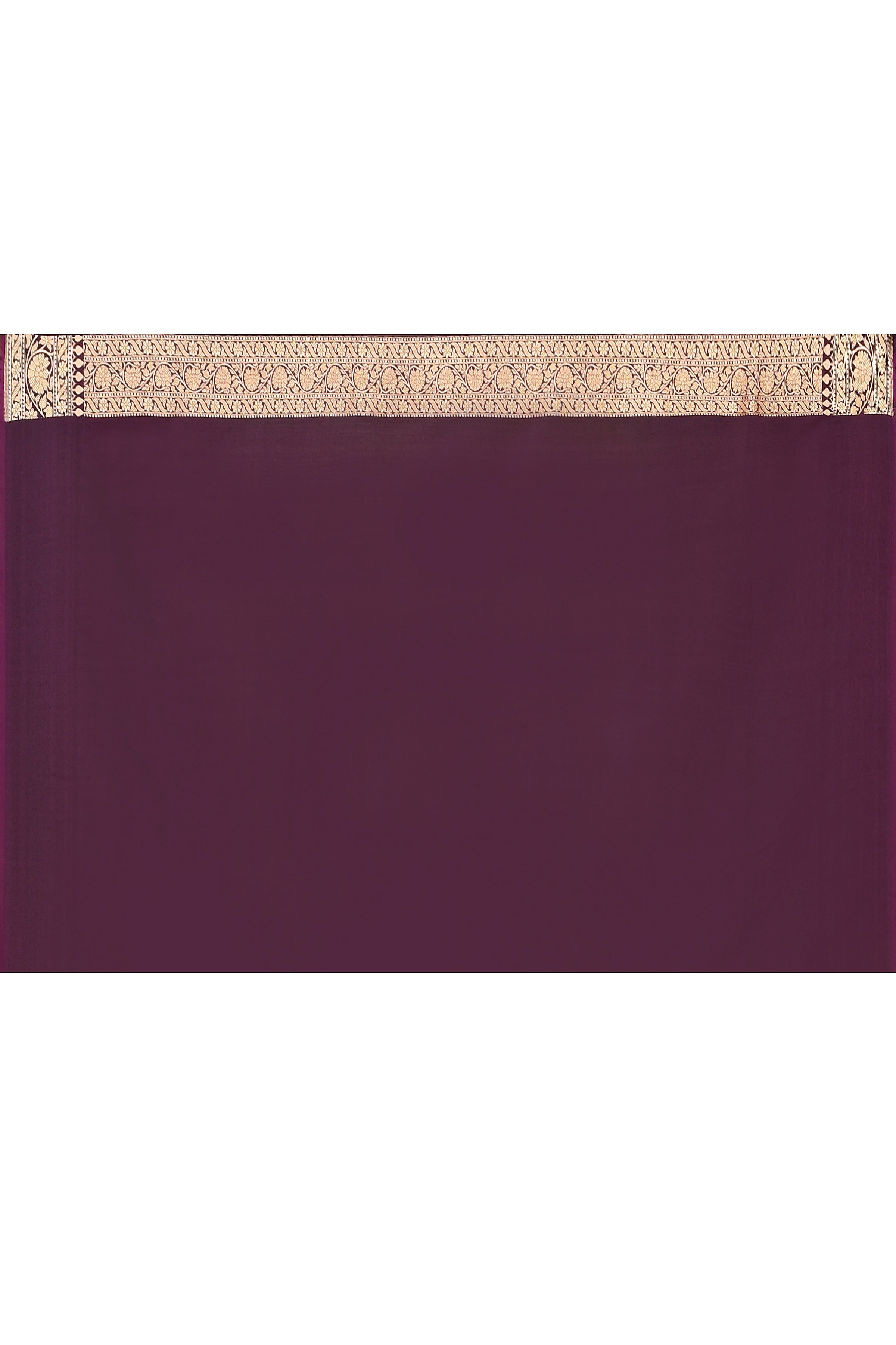 Plum Purple Banarasi Soft Silk Saree