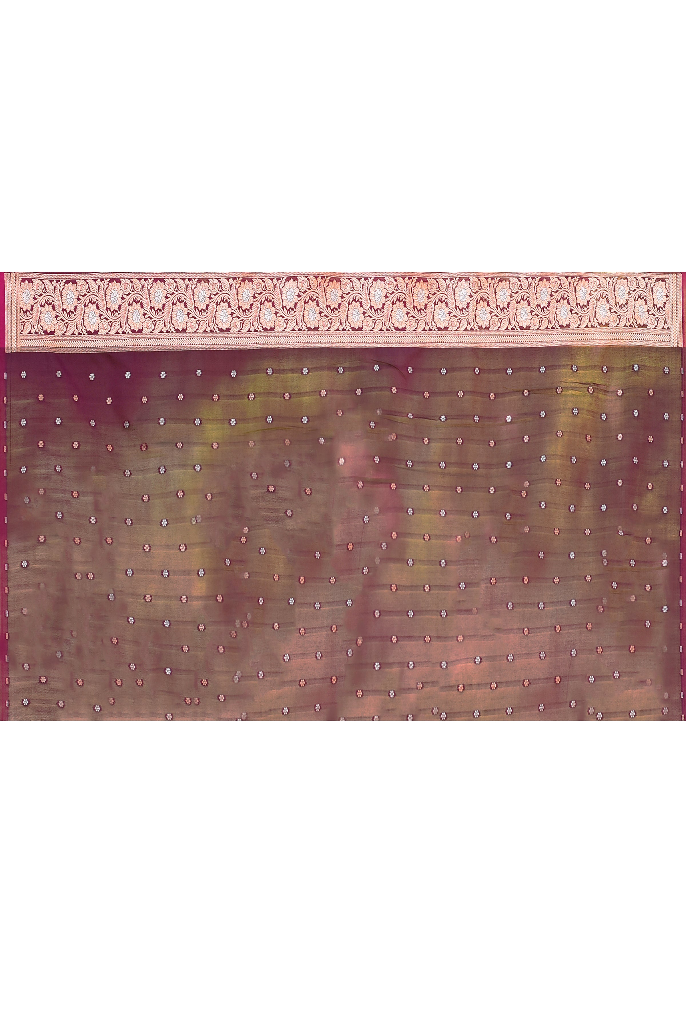 Wine Banarasi Soft Silk Saree
