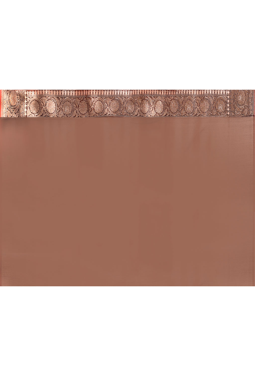 Coco Brown Banarasi Soft Silk Saree