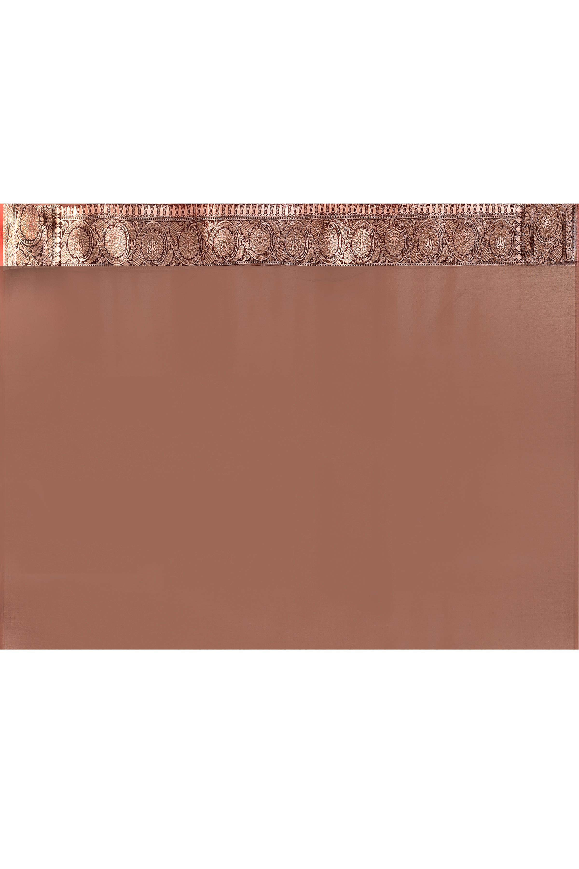 Coco Brown Banarasi Soft Silk Saree