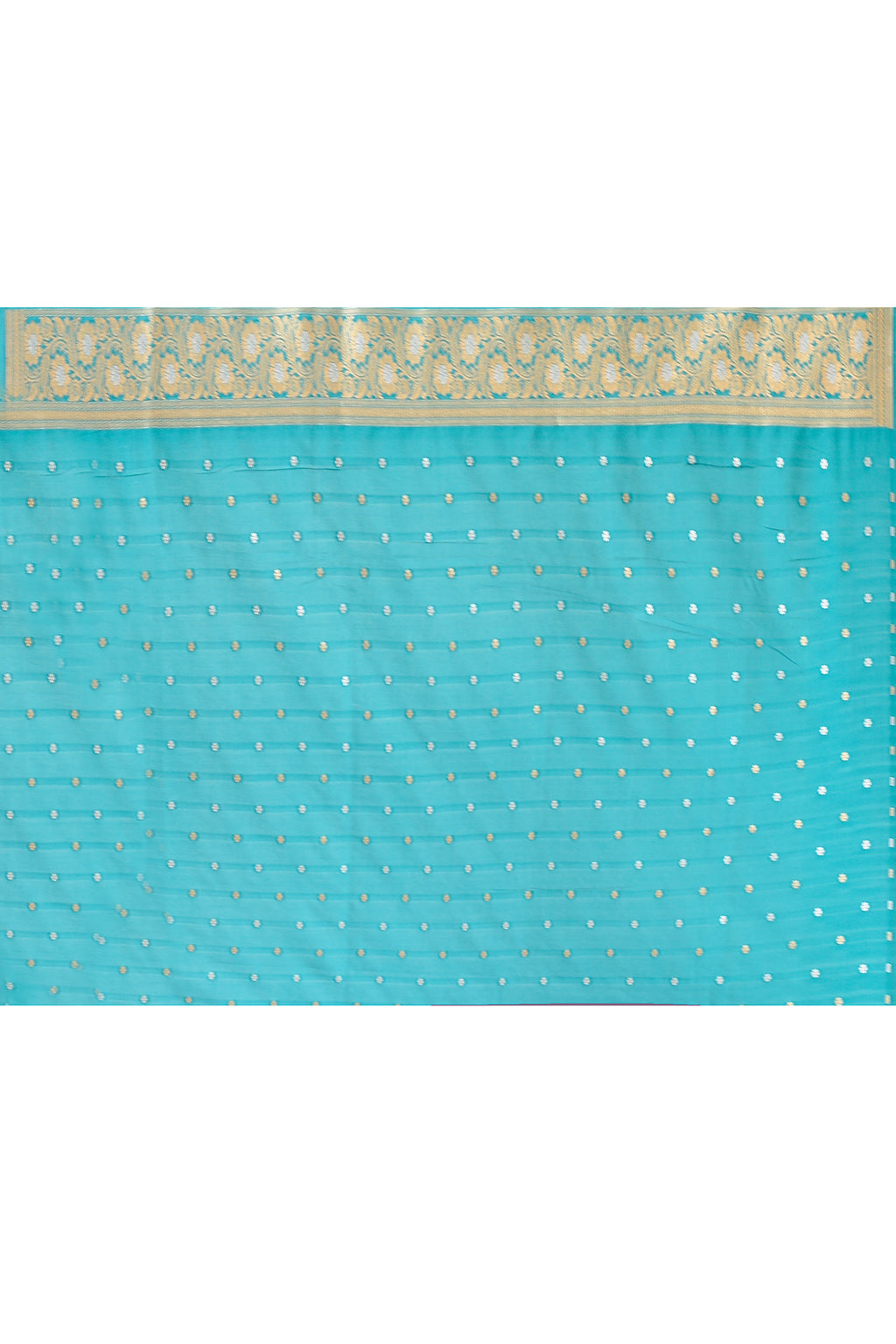 Teal Green Banarasi Soft Silk Saree
