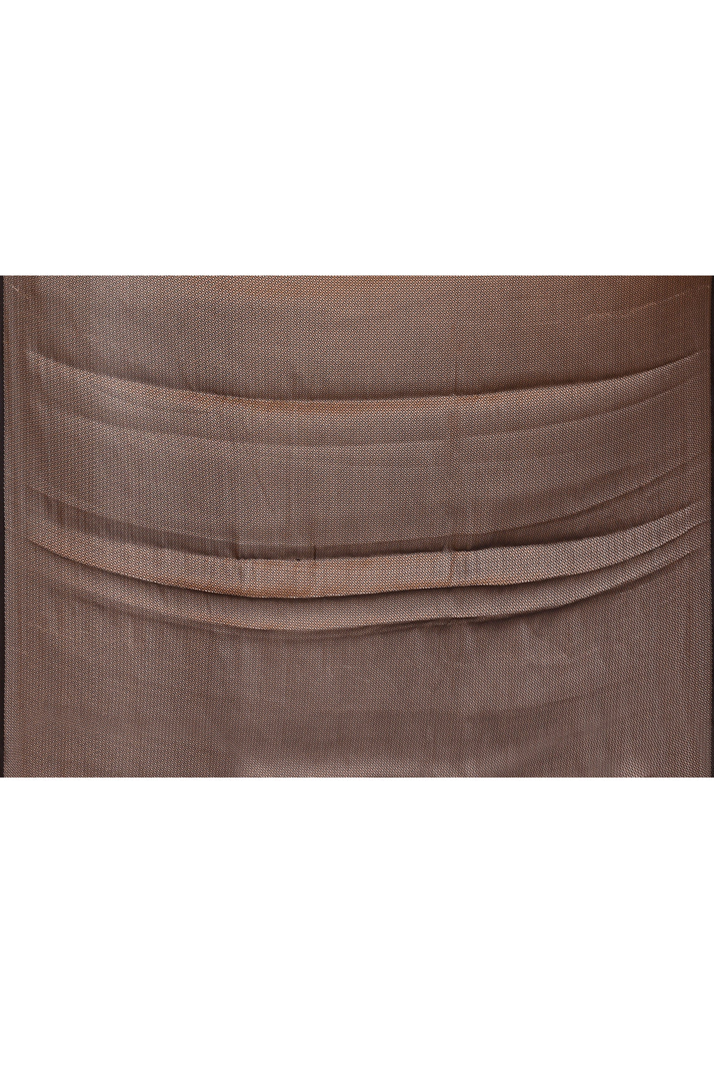 Black Handwoven Linen Saree with Beige Horse Motifs