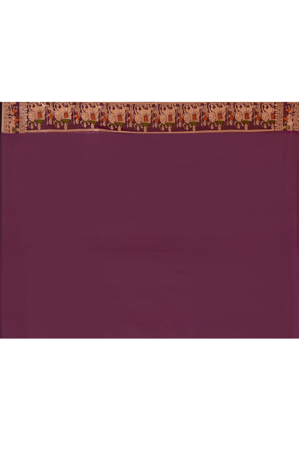 Plum Purple Handwoven Pure Banarasi Katan Silk Saree