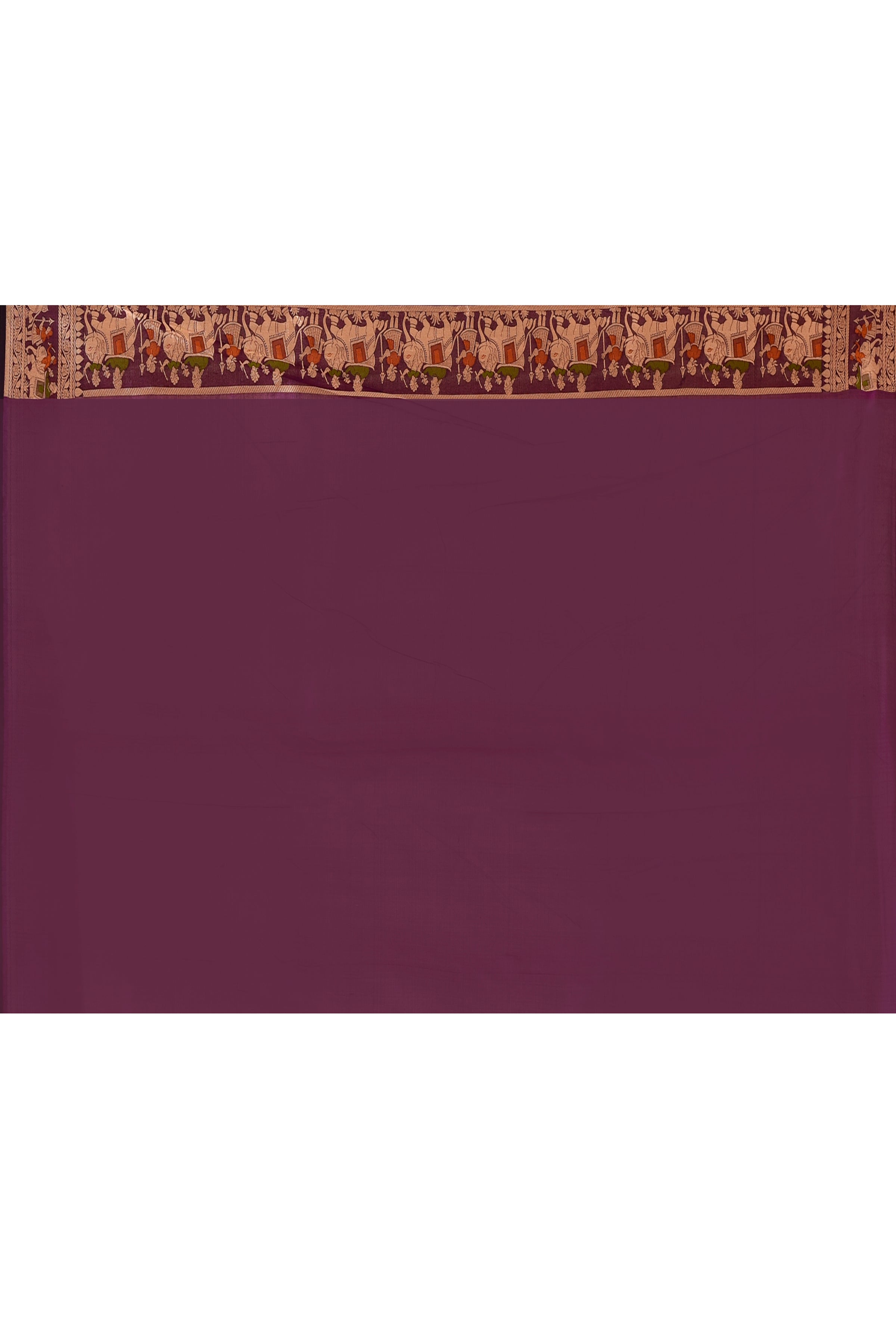 Plum Purple Handwoven Pure Banarasi Katan Silk Saree