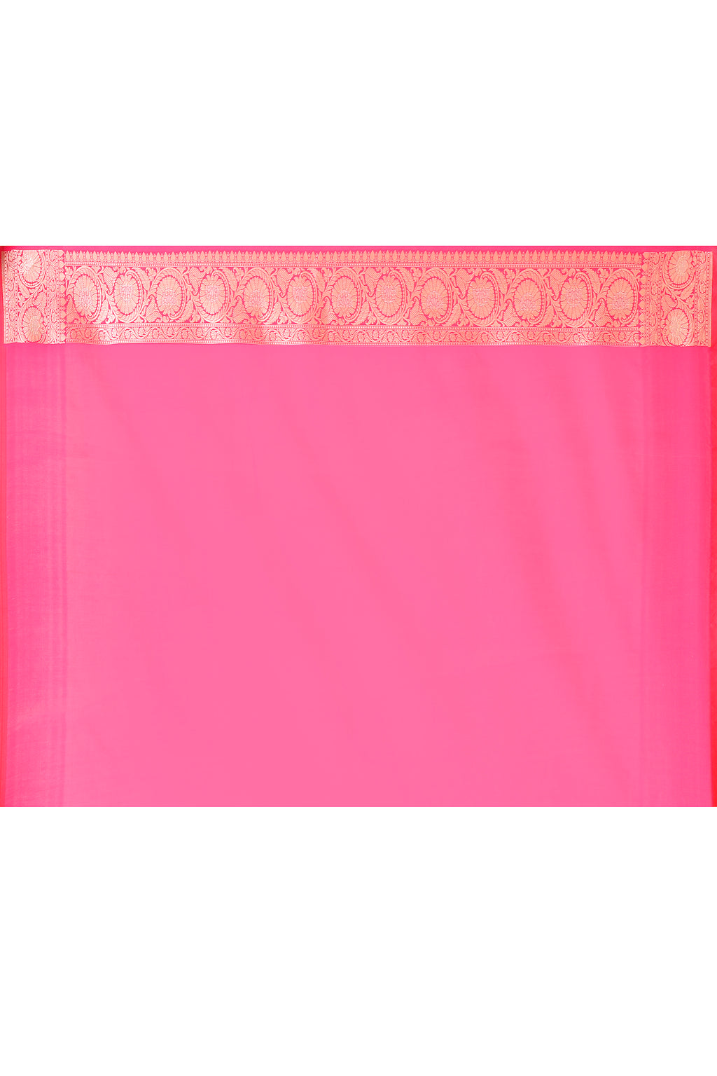 Hot Pink Banarasi Soft Silk Saree