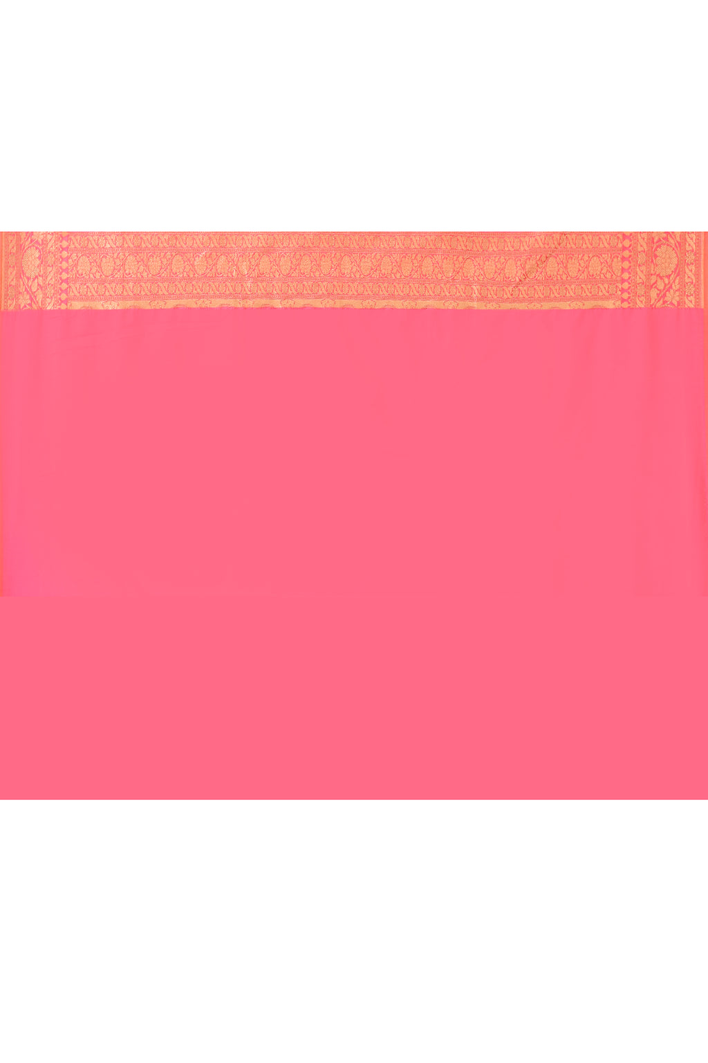 Pink Peach Banarasi Soft Silk Saree with Gold Zari Jaal