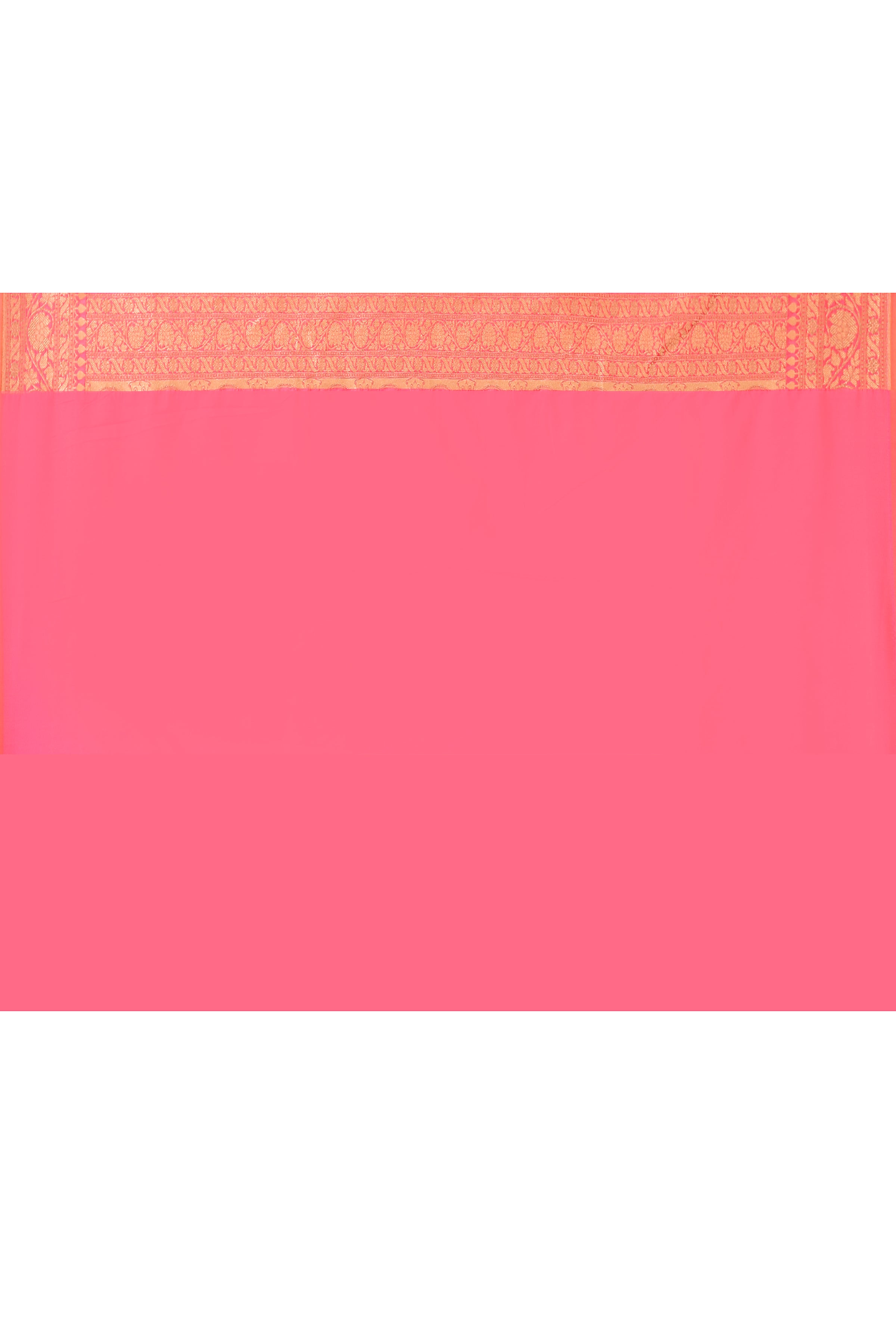 Pink Peach Banarasi Soft Silk Saree with Gold Zari Jaal