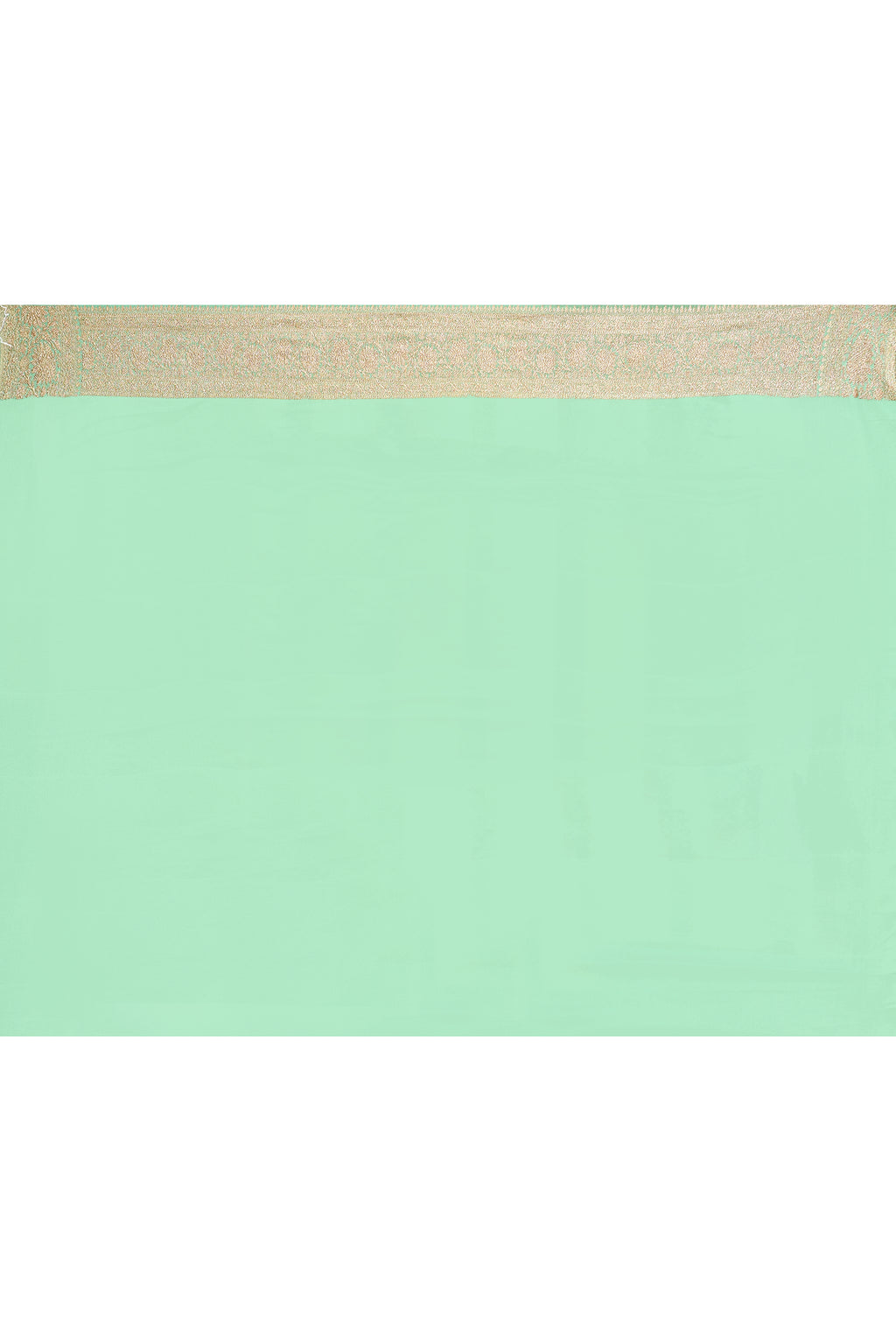 Emerald Green Banarasi Crape Chiffon Silk Saree