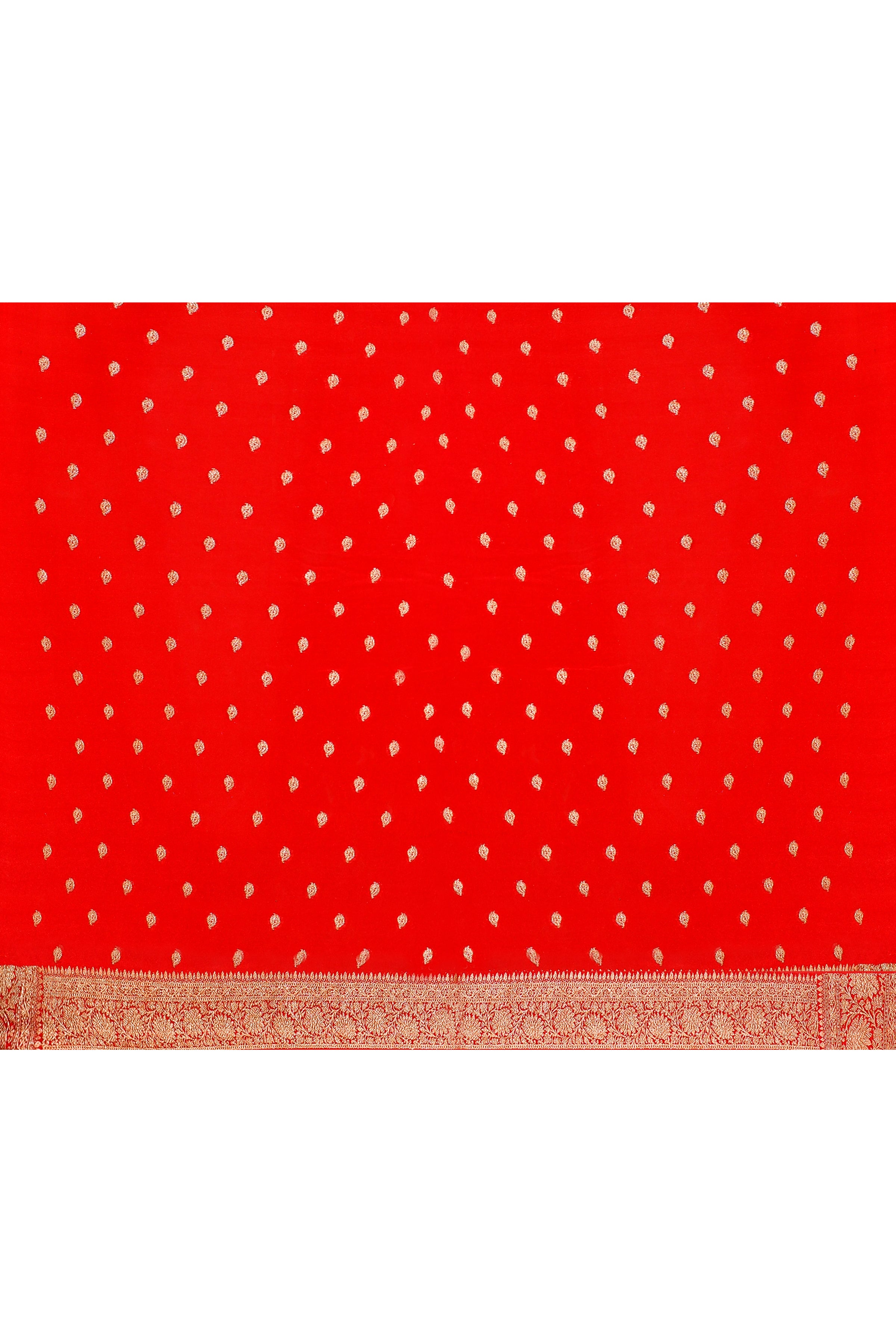 Navy Blue Banarasi Crape Chiffon Silk Saree