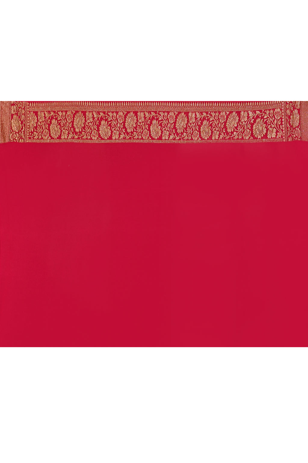 Hot Pink Handwoven Banarasi Crape Chiffon Silk Saree