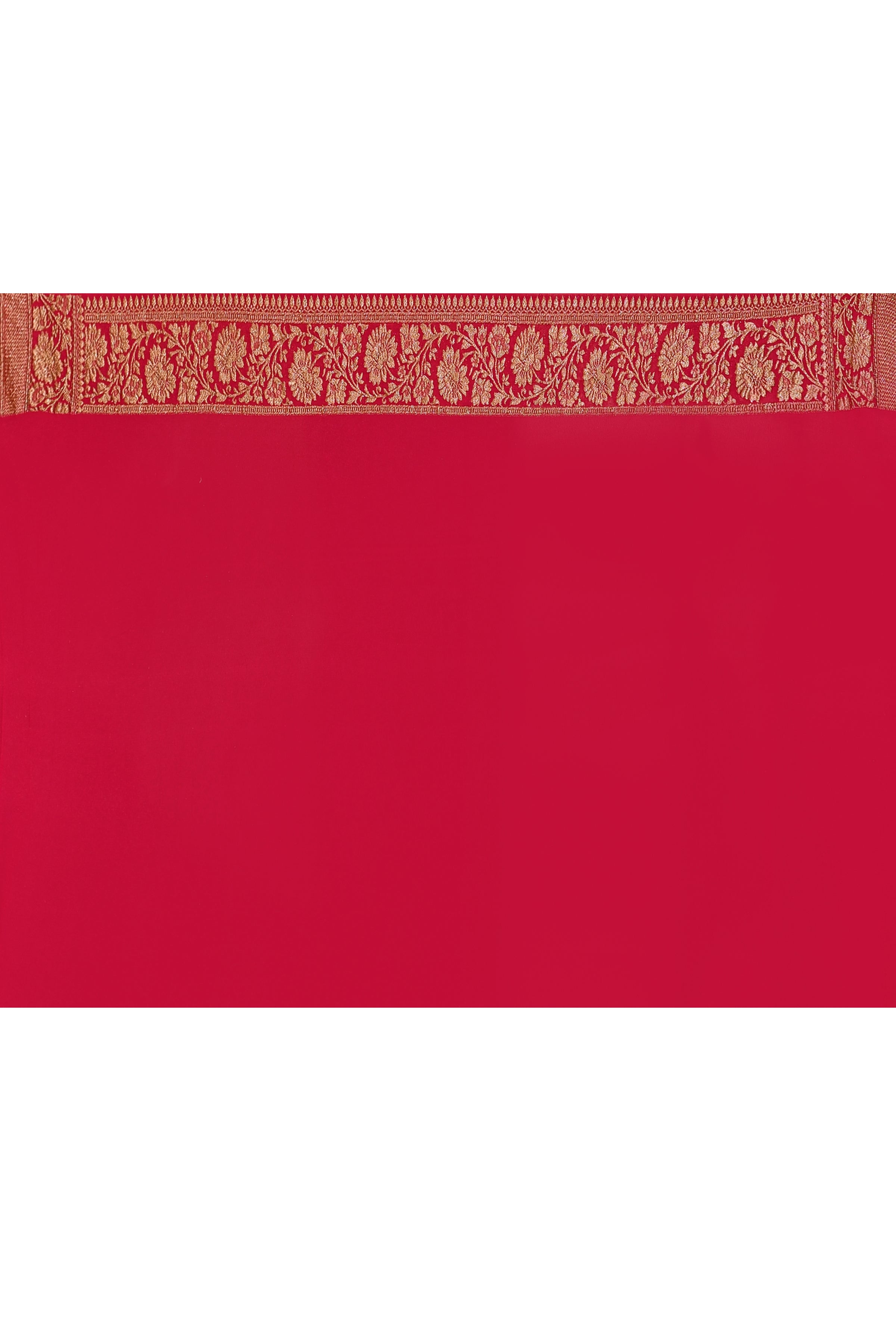 Hot Pink Handwoven Banarasi Crape Chiffon Silk Saree