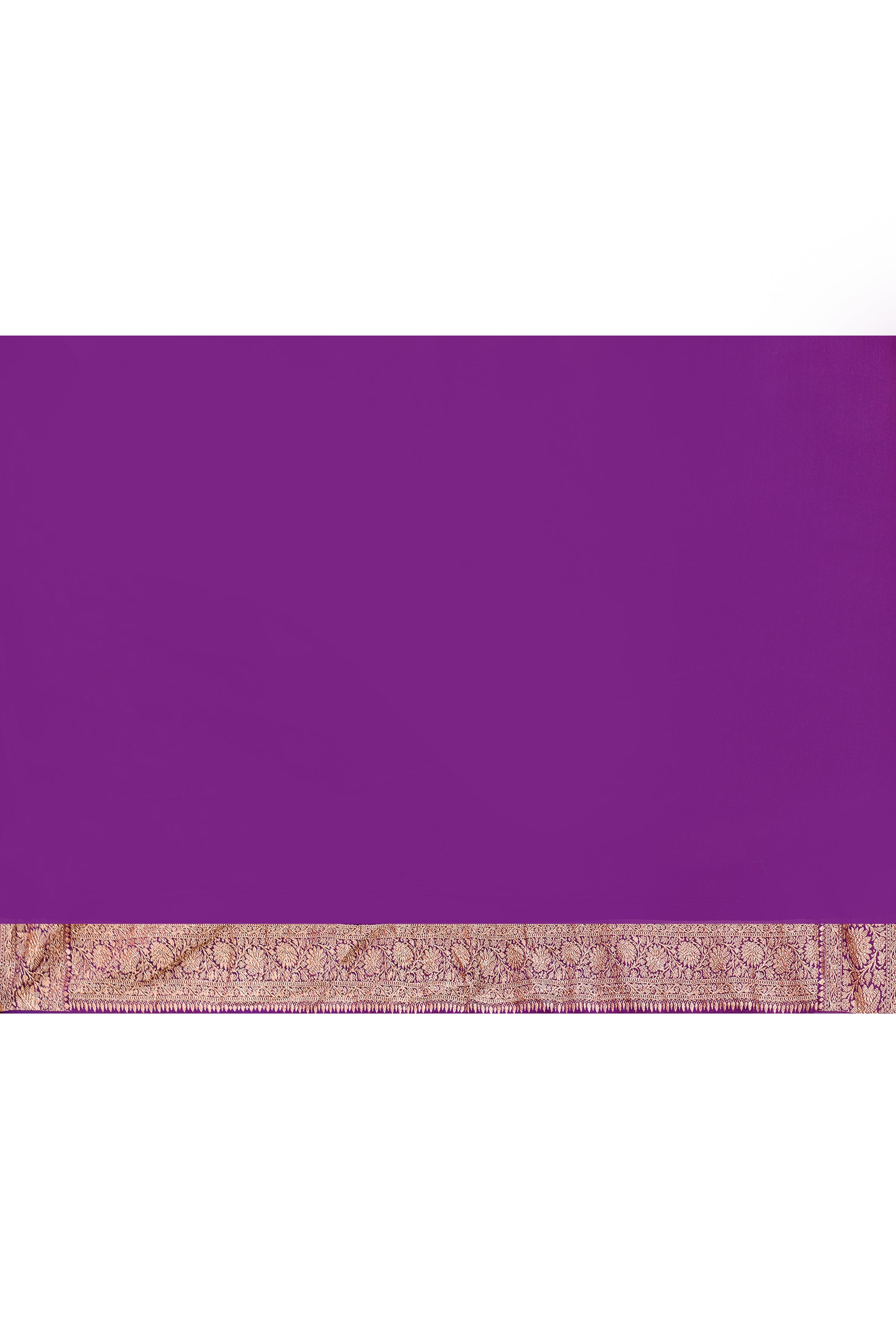 Royal Purple Banarasi Crape Chiffon Silk Saree