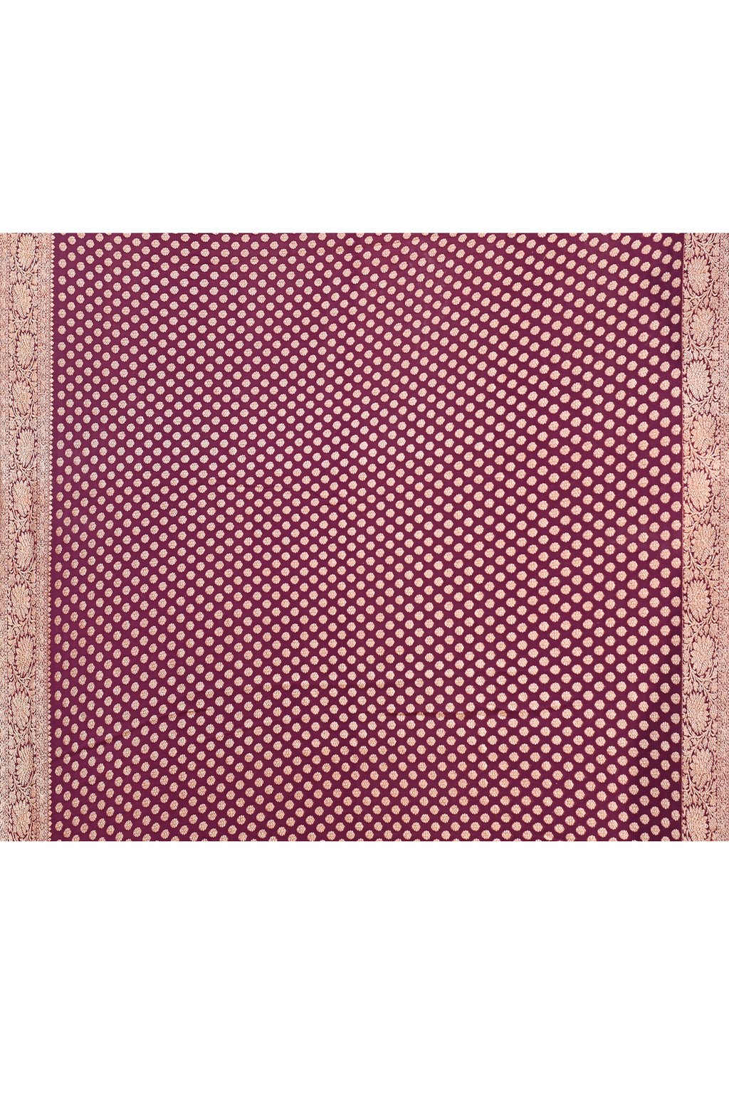 Nude Grey Banarasi Crape Chiffon Silk Saree