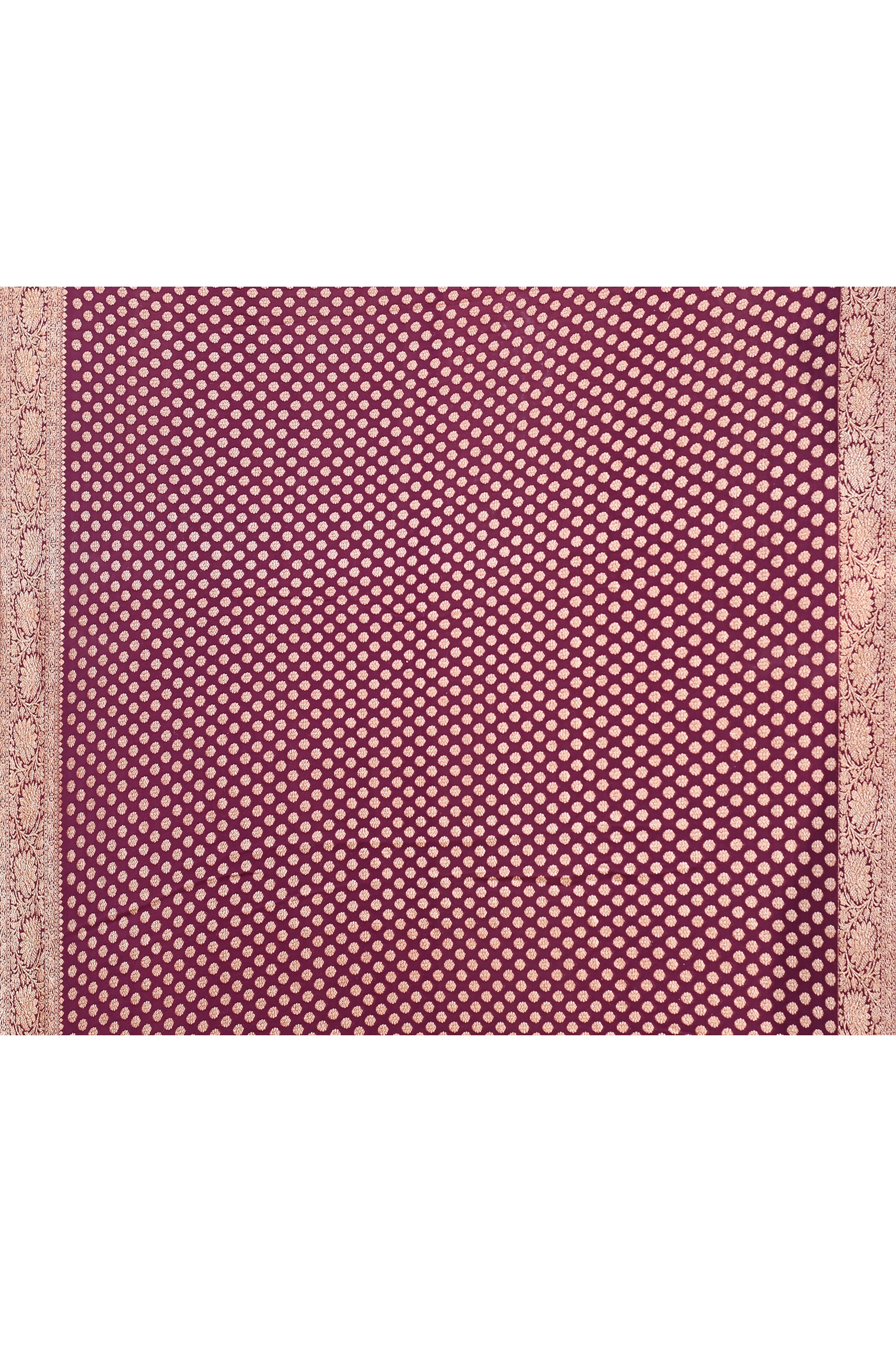 Nude Grey Banarasi Crape Chiffon Silk Saree