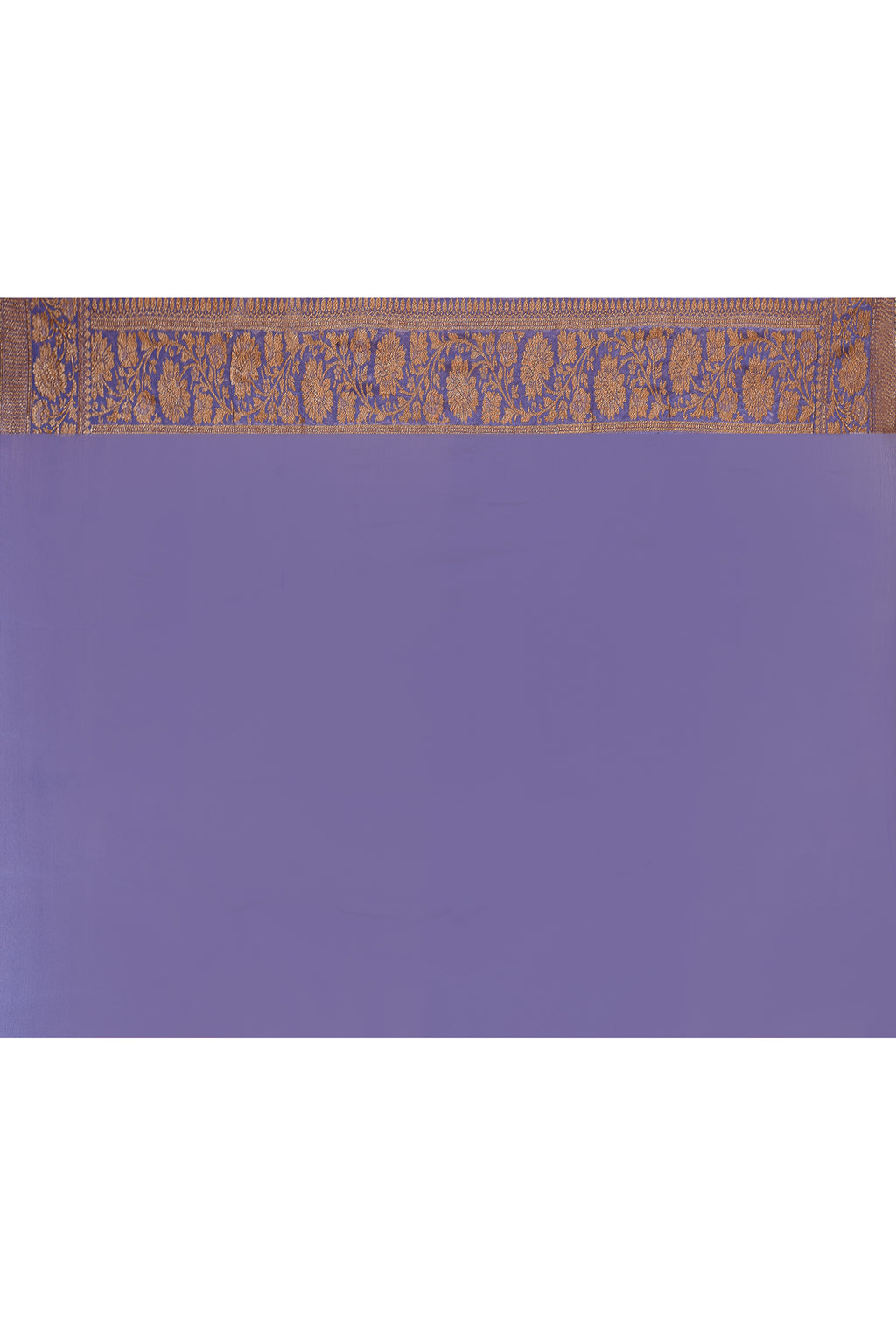 Navy Blue Banarasi Crape Chiffon Silk Saree