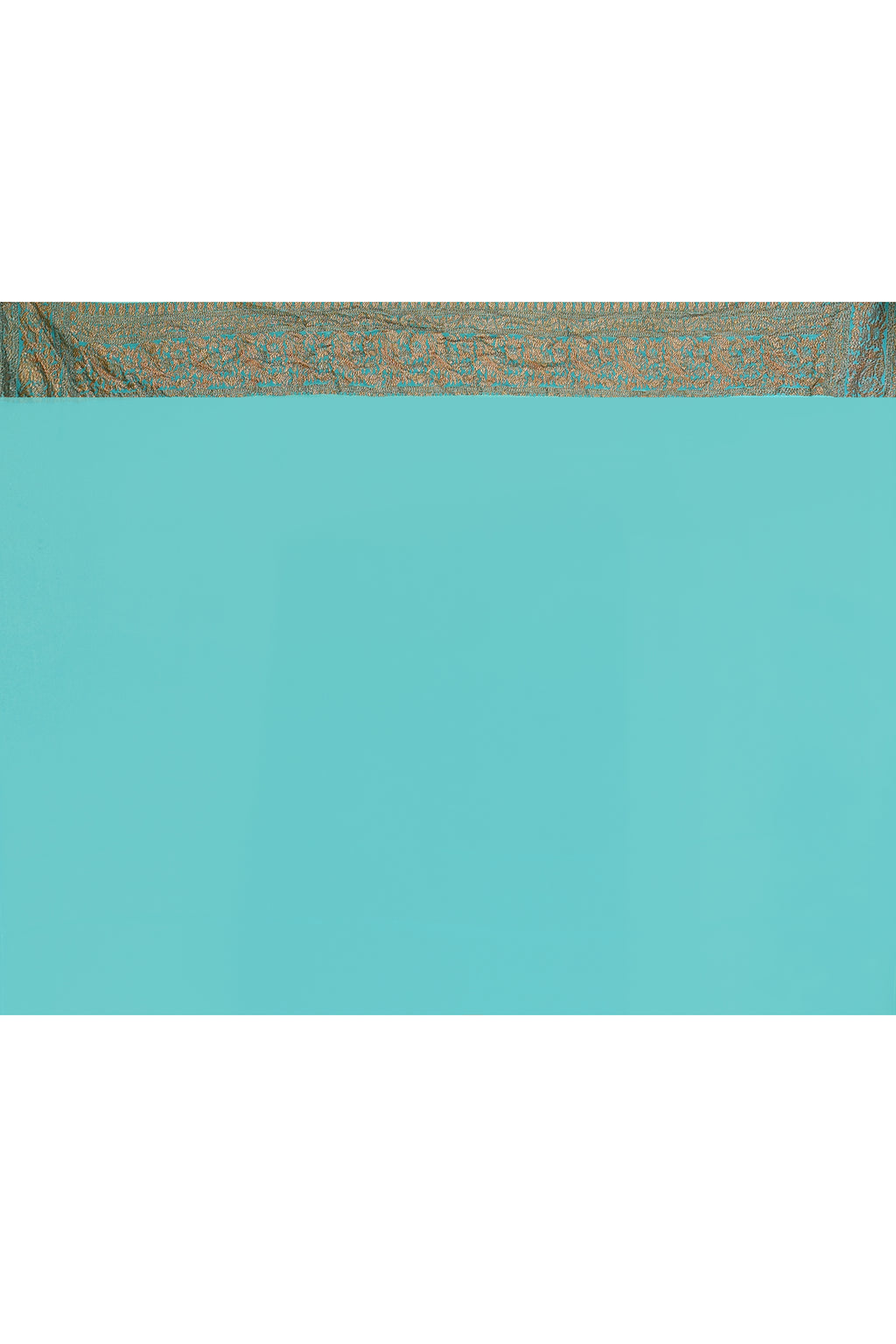 Sky Blue Banarasi Crape Chiffon Silk Saree