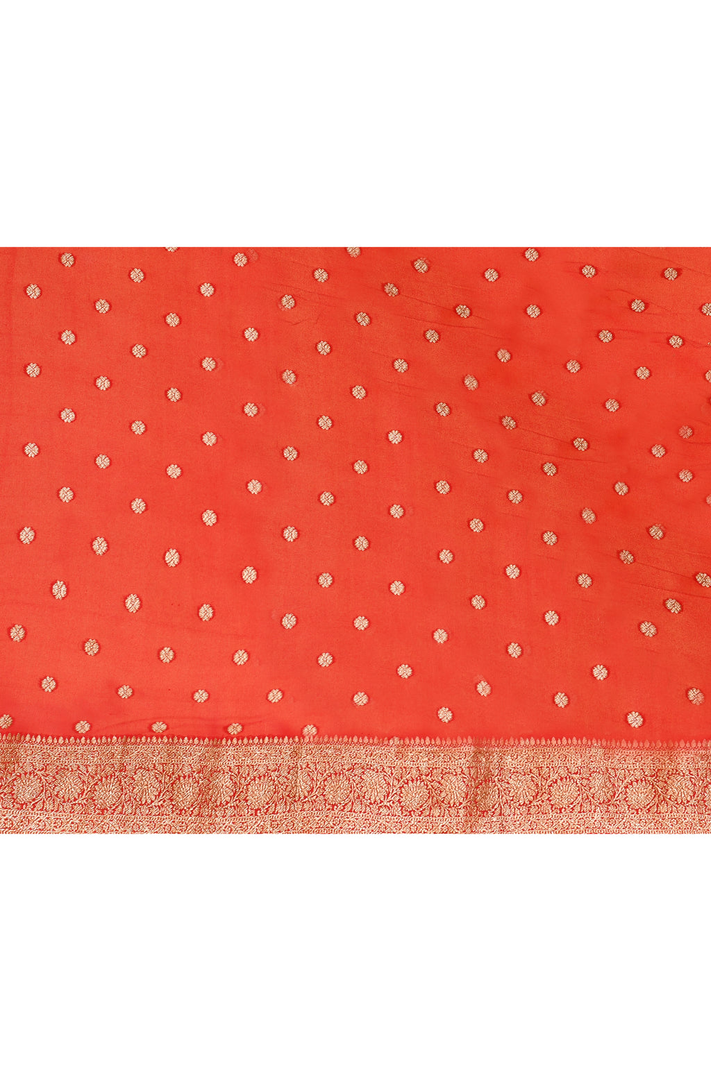 Emerald Green Banarasi Crape Chiffon Silk Saree