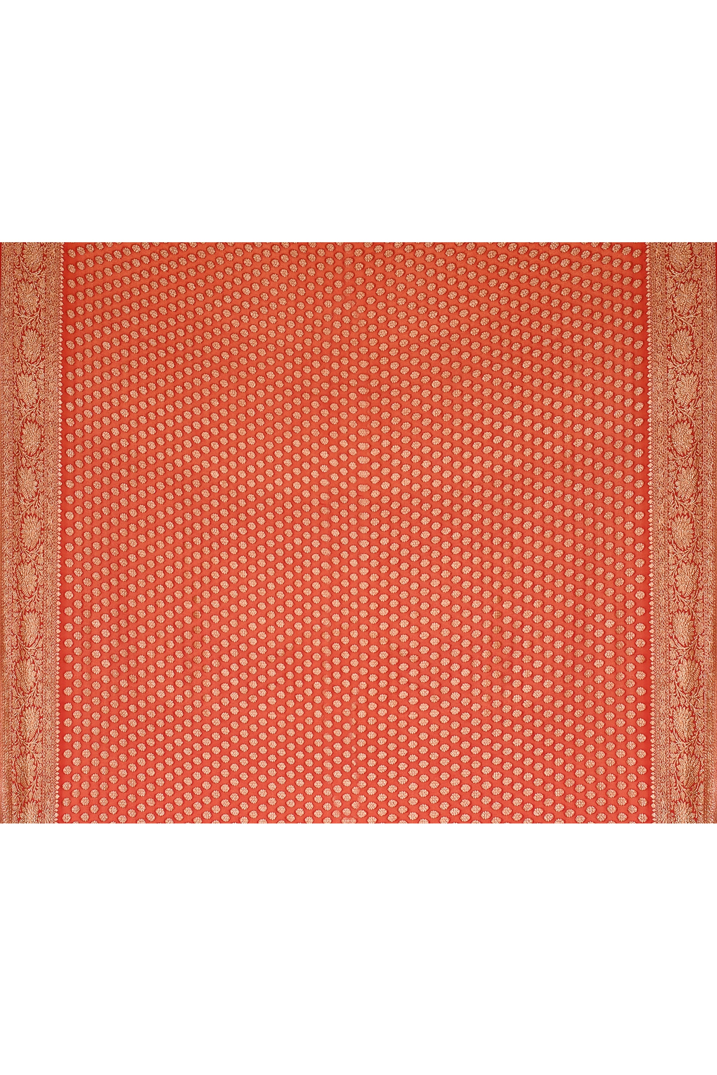 Golden Yellow Banarasi Crape Chiffon Silk Saree