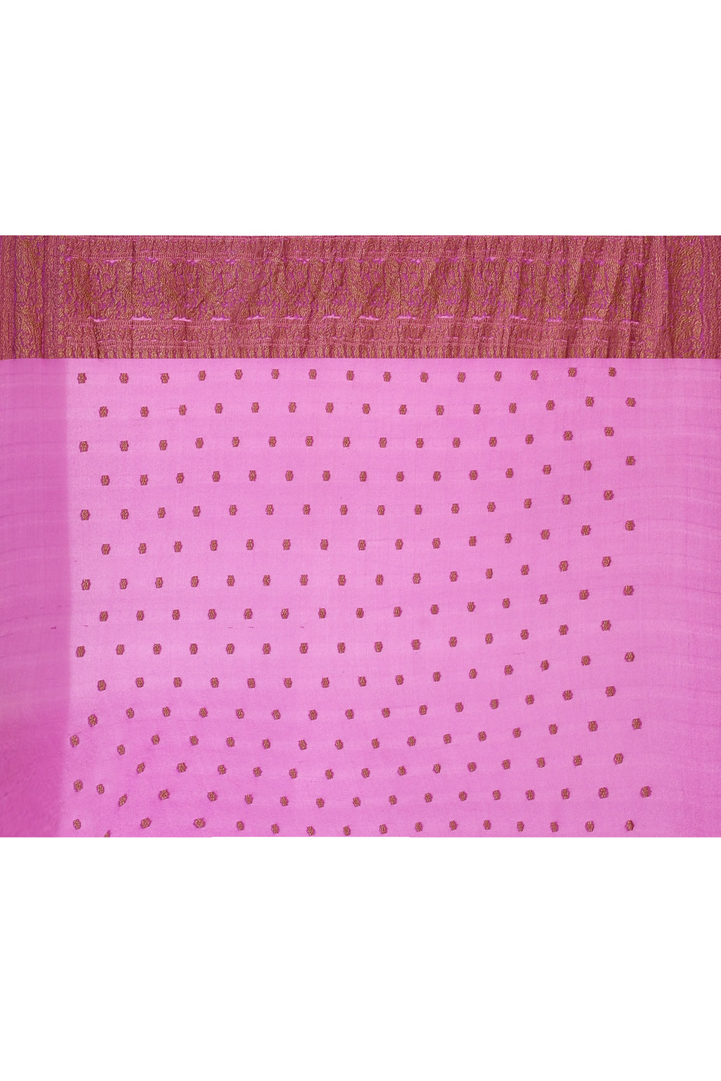 Orchid pink Banarasi Crape Chiffon Silk Saree