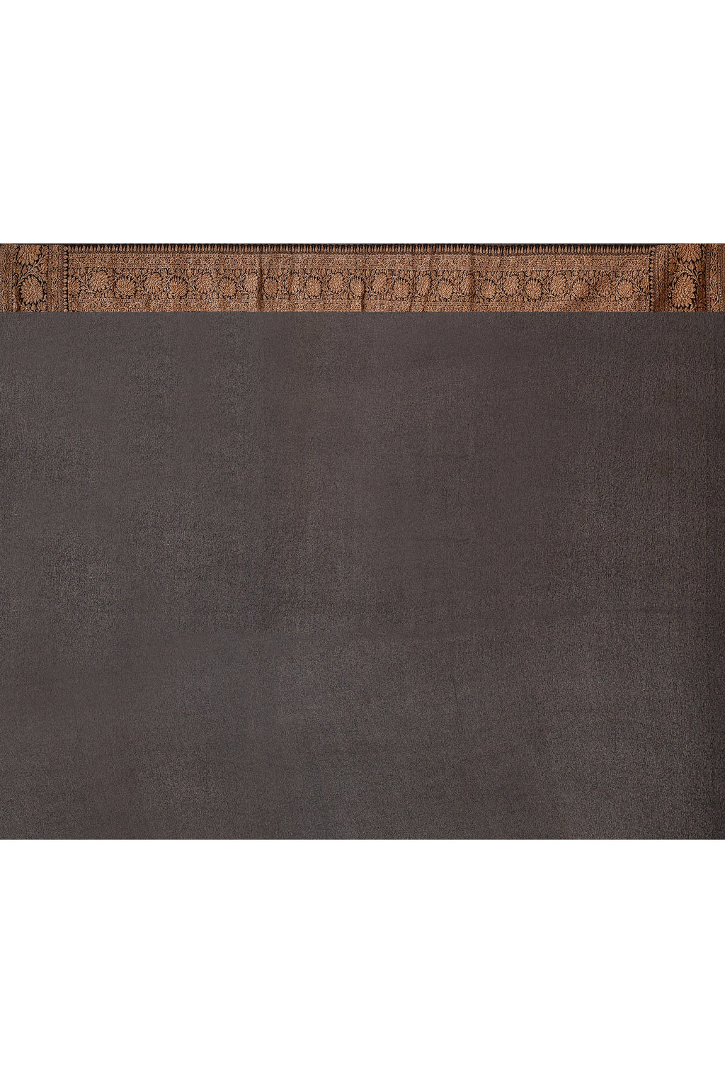 Elegant Grey Banarasi Crape Chiffon Silk Saree