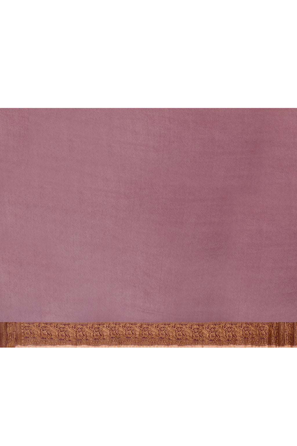 Ivory Handwoven Banarasi Crape Chiffon Silk Saree