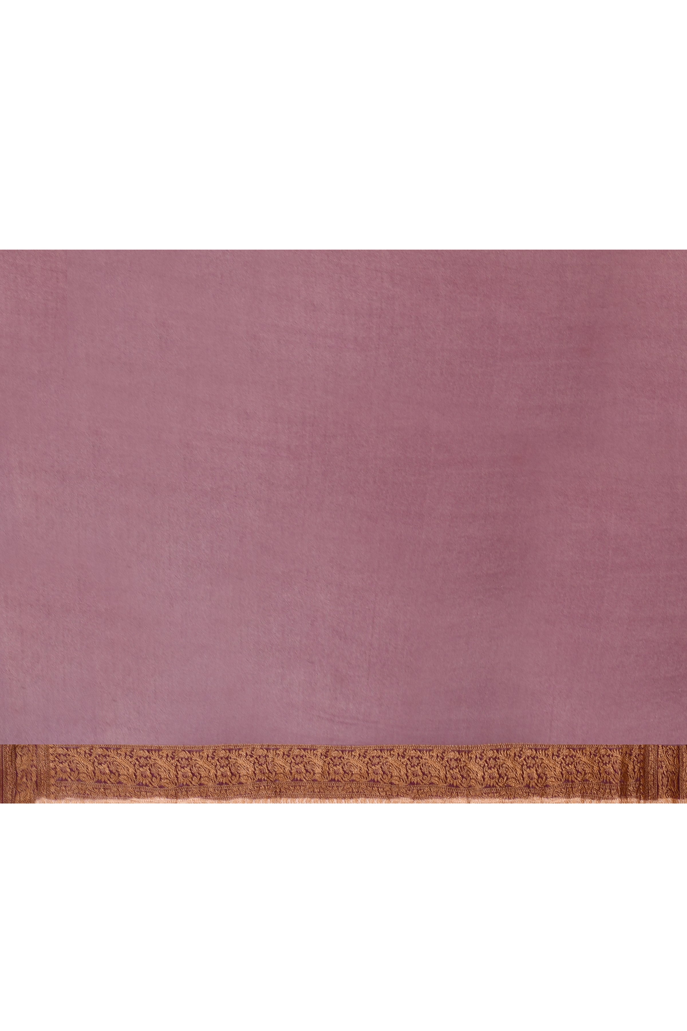 Ivory Handwoven Banarasi Crape Chiffon Silk Saree