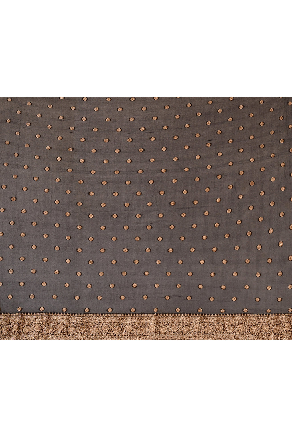 Golden Yellow Banarasi Crape Chiffon Silk Saree