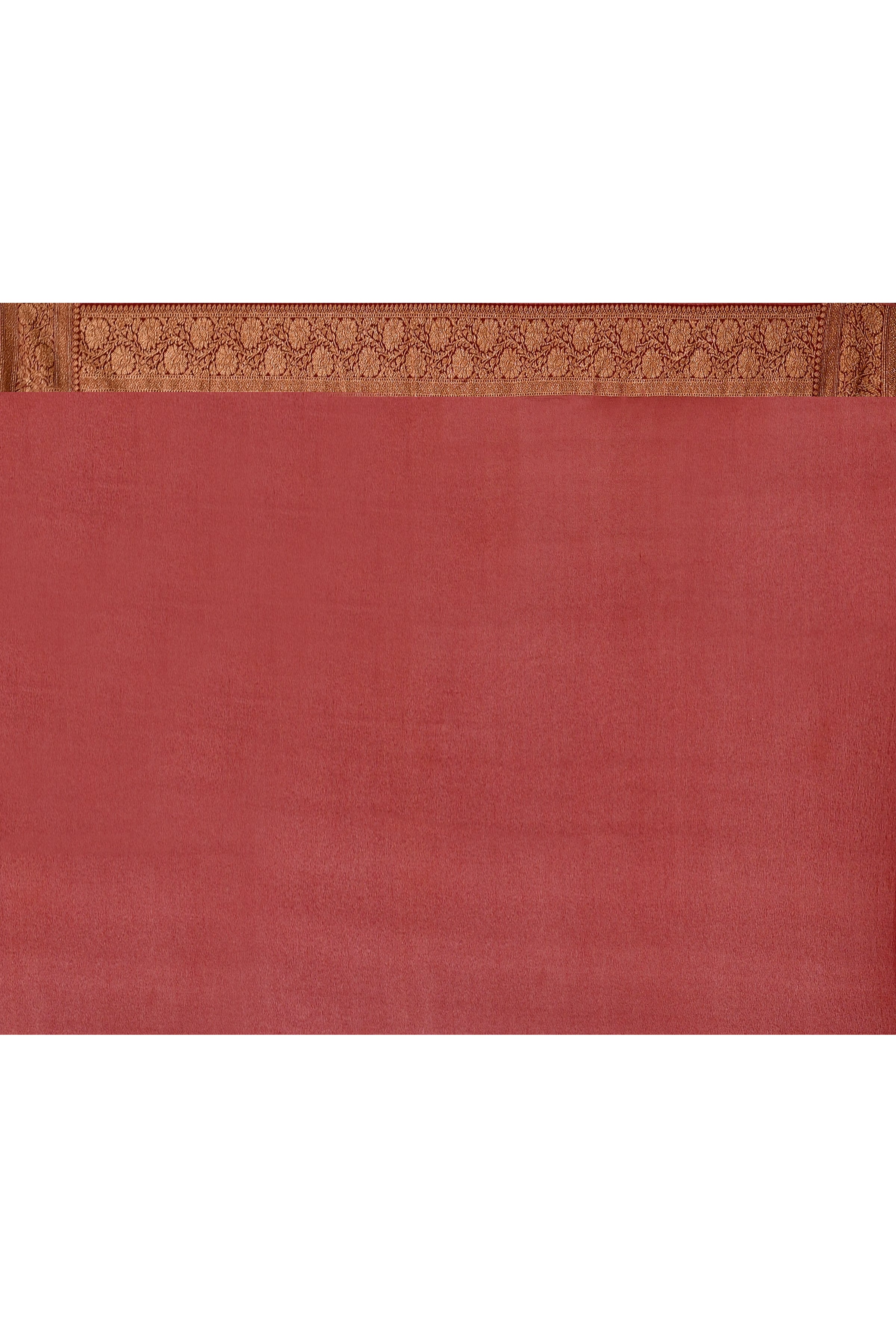 Pink Handwoven Banarasi Crape Chiffon Silk Saree