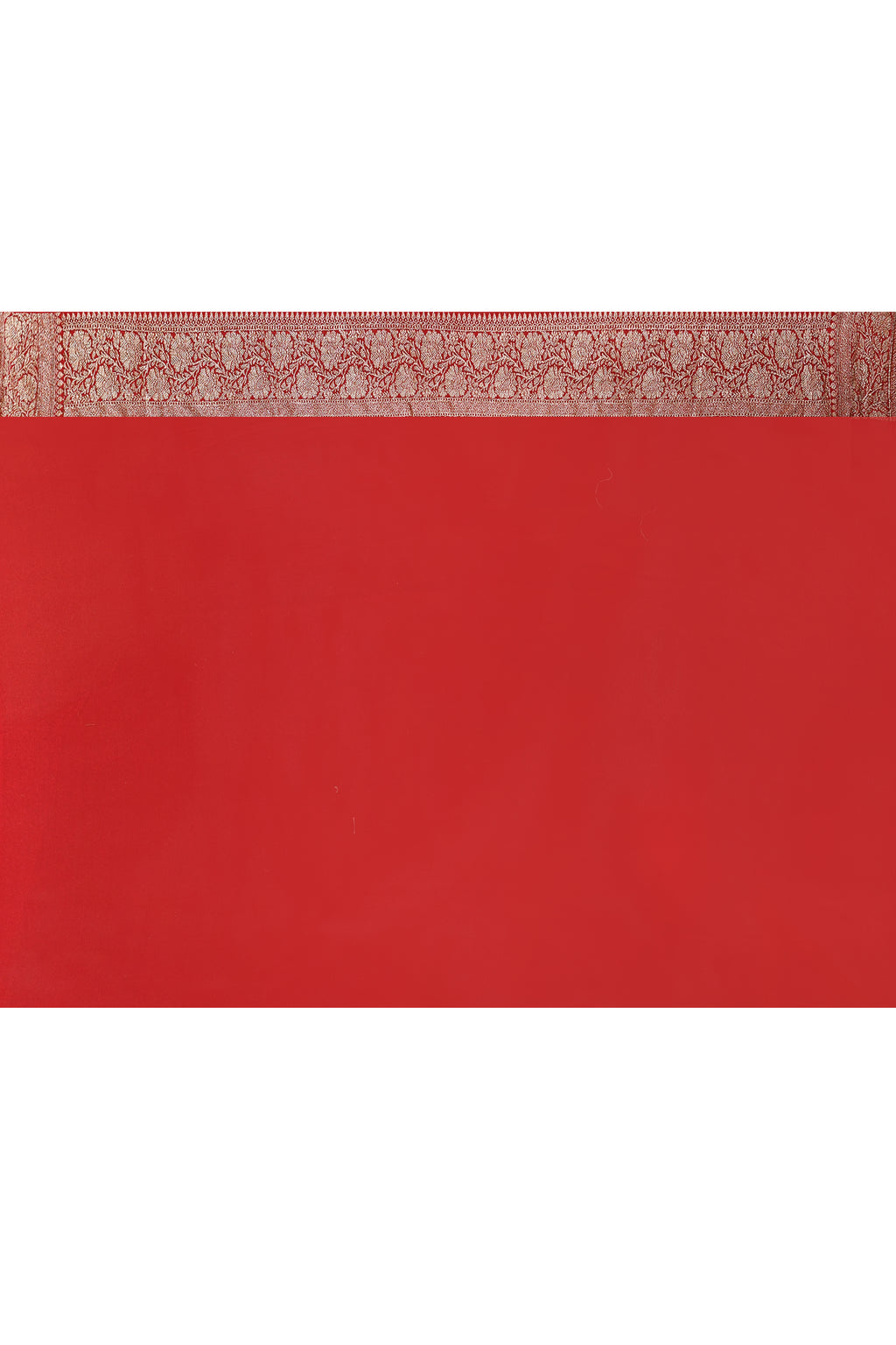 Red Banarasi Crape Chiffon Silk Saree