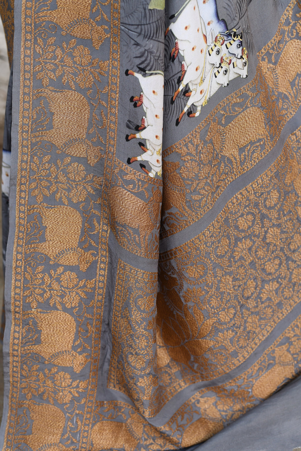 Banarasi Printed Chiffon Silk Saree