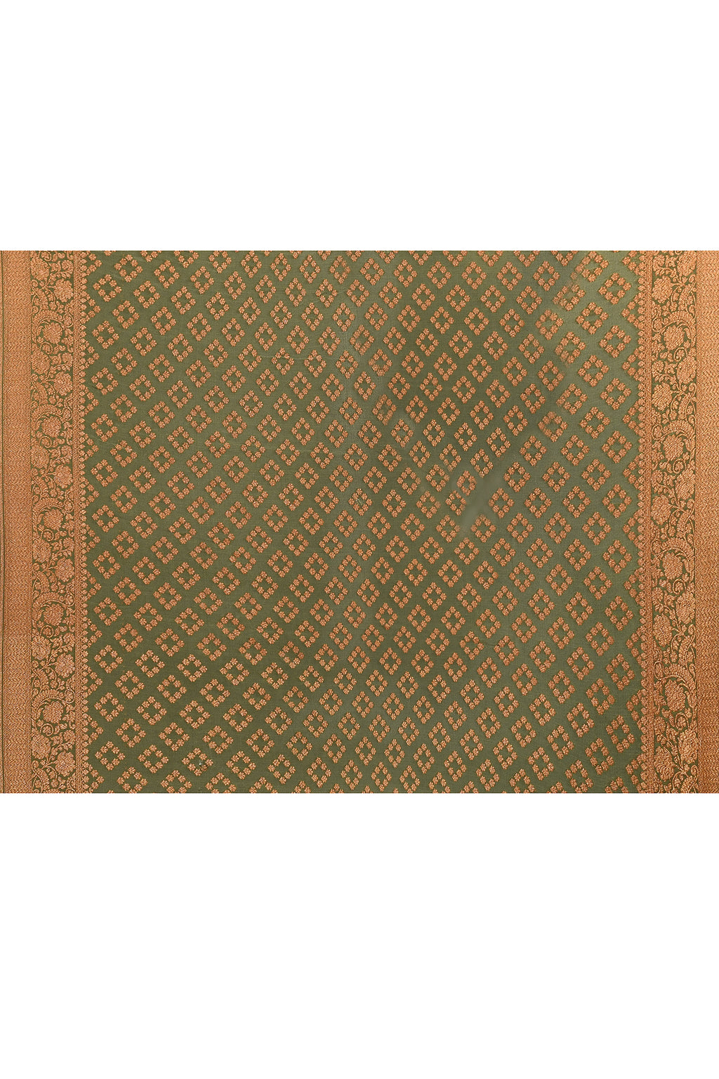 Handwoven Banarasi Printed Chiffon Silk Saree